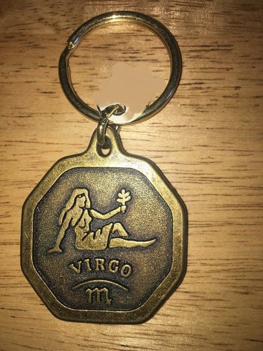 VIRGO ZODIAC SIGN HOROSCOPE KEYCHAIN METAL WESTERN FASHION ART NEW