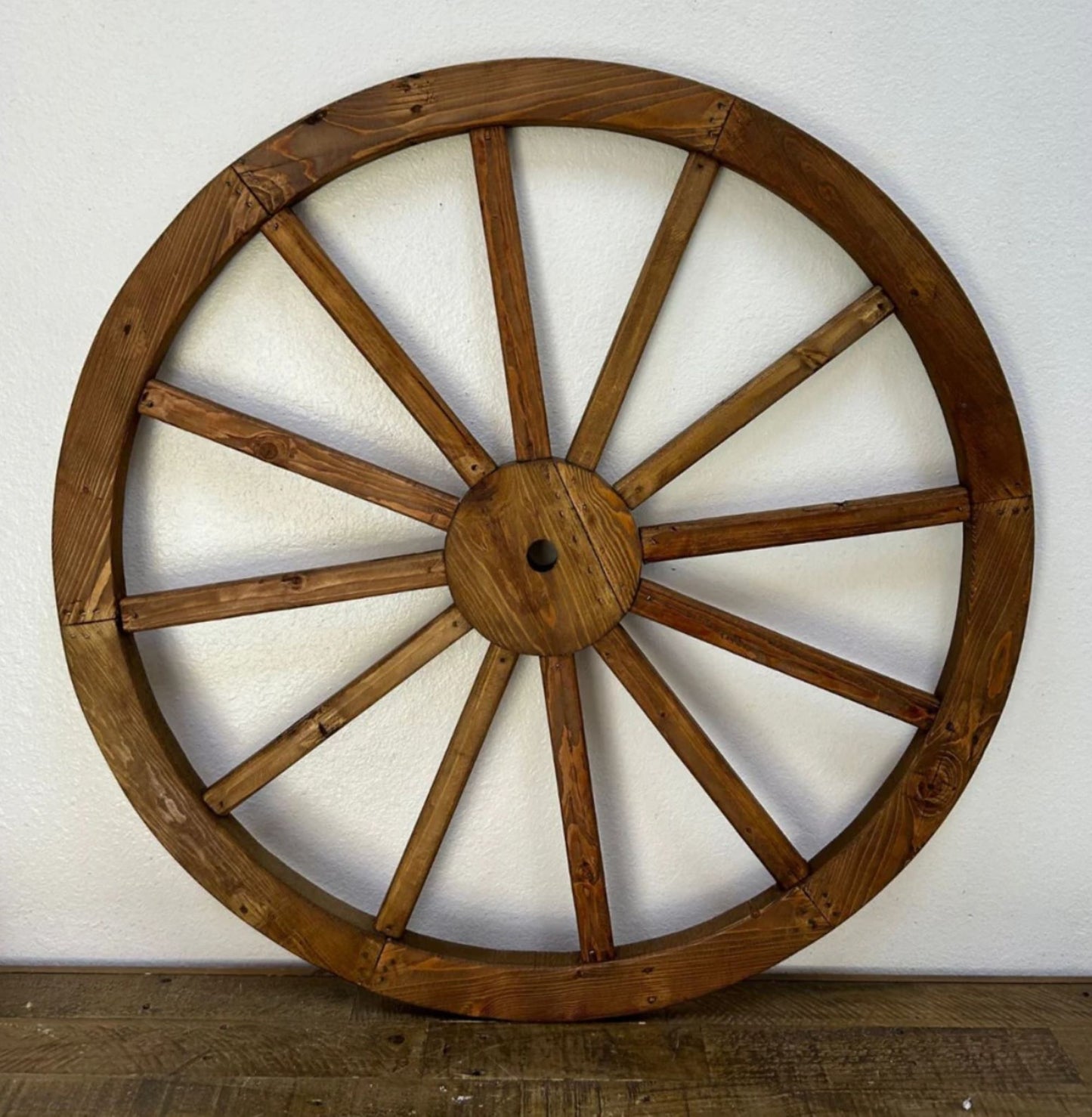 36", 40" WAGON WHEEL NATURAL STAIN BARN WOOD WESTERN HOME DECOR HANDMADE #EH12342