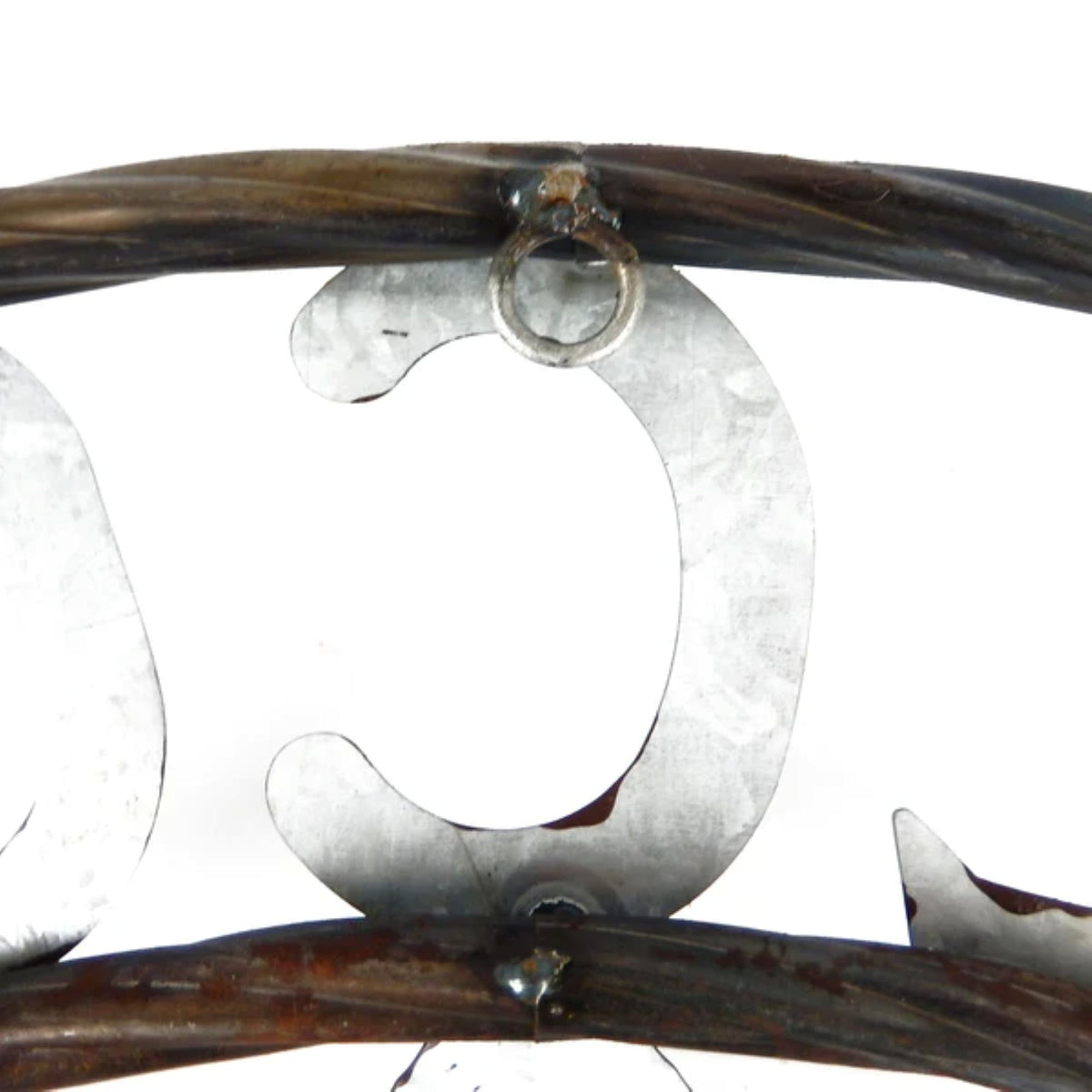 FLEUR DE LIS 24" WELCOME GALVANIZED RAW METAL WALL ART WESTERN HOME DECOR #EH10286