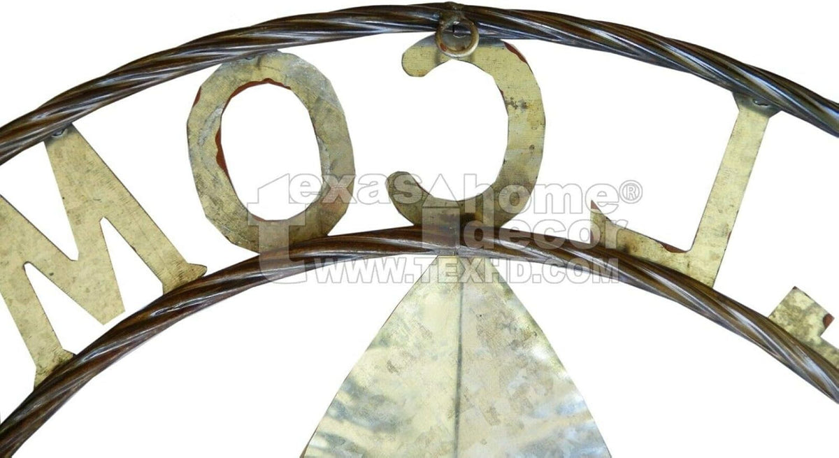FLEUR DE LIS 24" WELCOME GALVANIZED RAW METAL WALL ART WESTERN HOME DECOR #EH10286