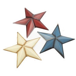 12" GALVANIZED EMBOSSED BARN STAR METAL WALL ART WESTERN HOME DECOR NEW #EH12178