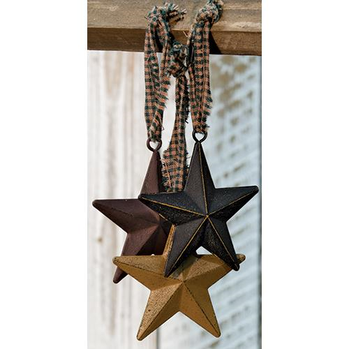 3" RUSTIC PRIMITIVE STAR ORNAMENT WESTERN HOME DECOR HANDMADE NEW - EH11553