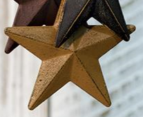 3" RUSTIC PRIMITIVE STAR ORNAMENT WESTERN HOME DECOR HANDMADE NEW - EH11553