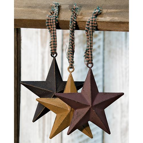 4" RUSTIC PRIMITIVE STAR ORNAMENT WESTERN HOME DECOR HANDMADE NEW - EH11554