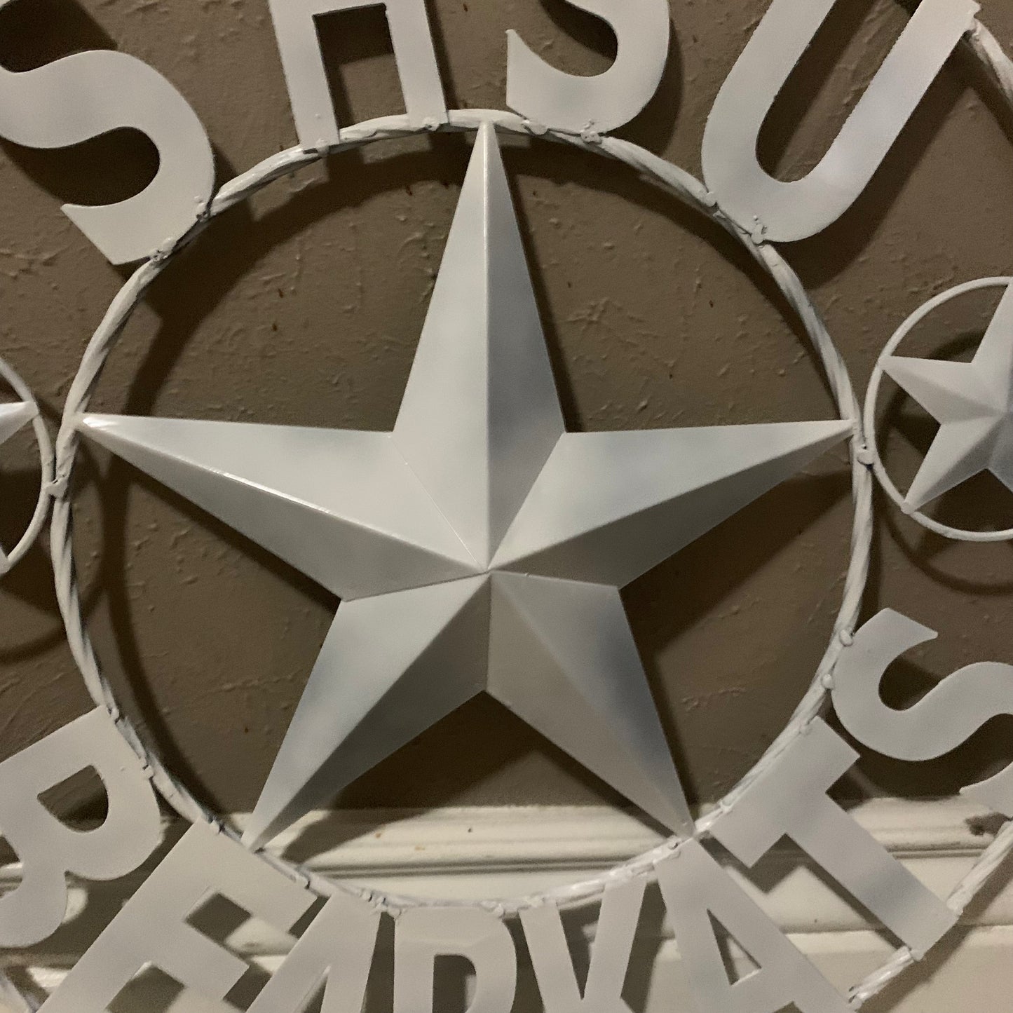 24",32" SHSU SAM HOUSTON BEARKATS RUSTIC WHITE METAL CUSTOM VINTAGE CRAFT RUSTIC BLACK TEAM STAR HANDMADE
