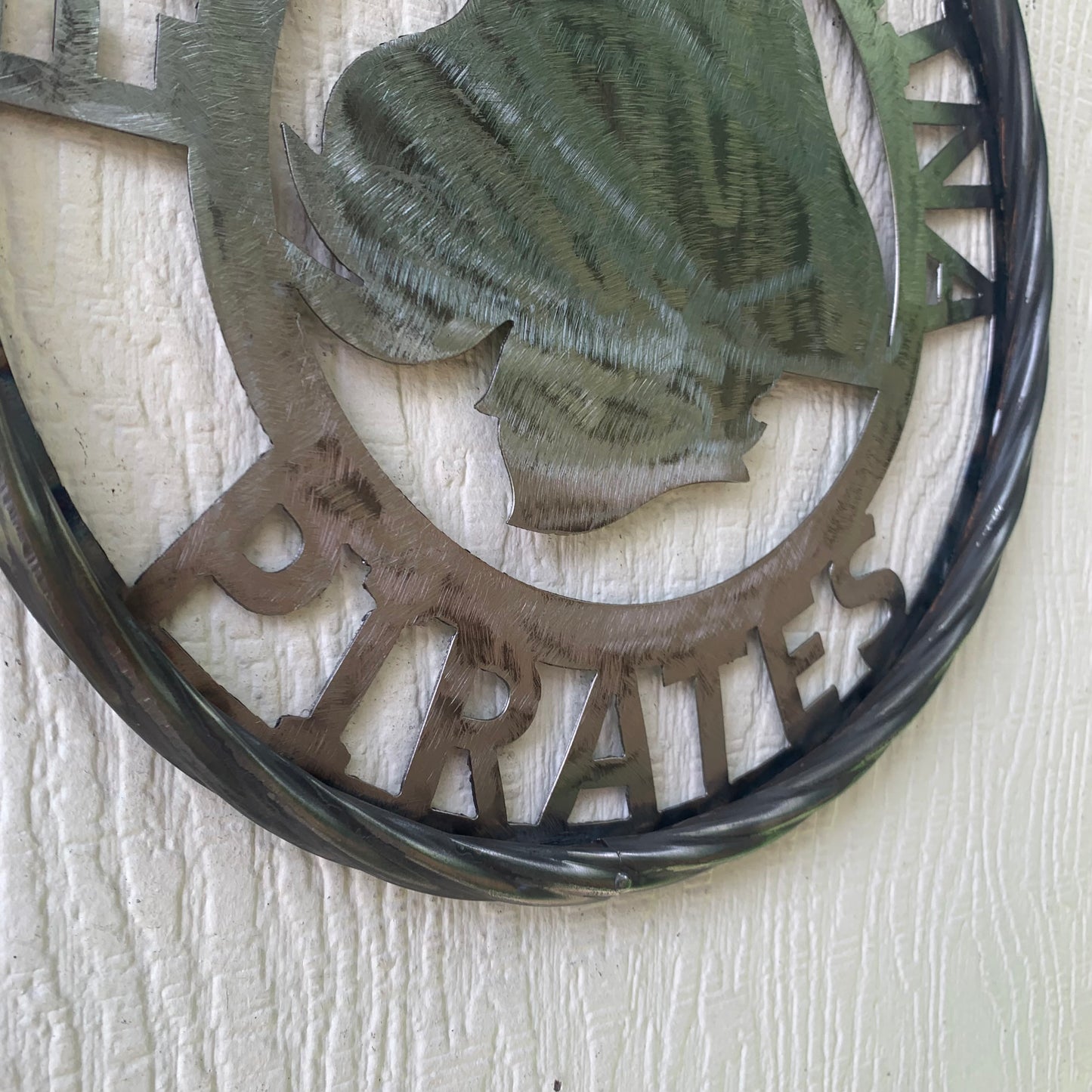 EAST CAROLINA CUSTOM RAW METAL VINTAGE CRAFT WALL ART TEAM SIGN HANDMADE