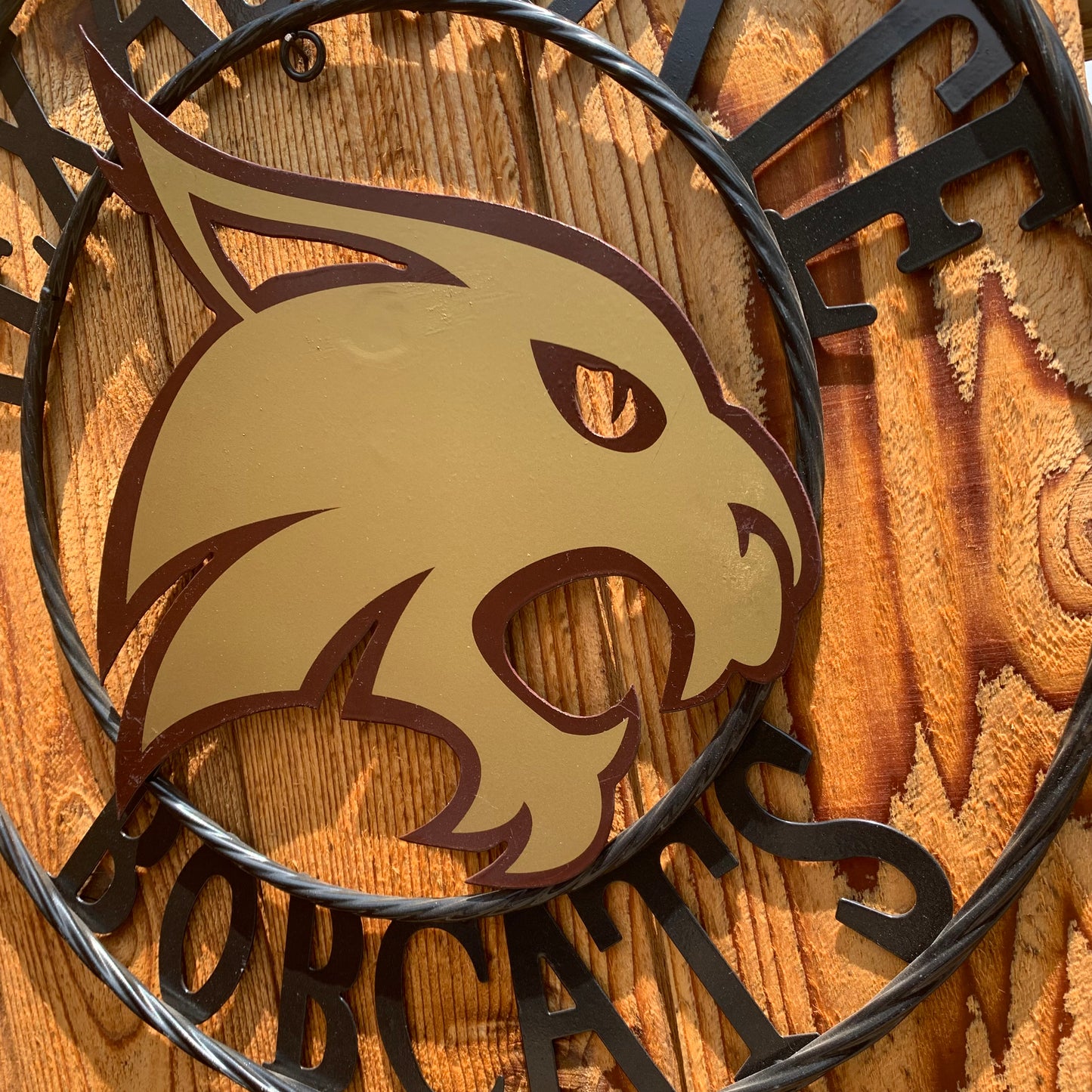 12",18",24",32",36" TEXAS STATE BOBCATS CUSTOM METAL VINTAGE CRAFT TEAM SIGN WESTERN HOME DECOR HANDMADE