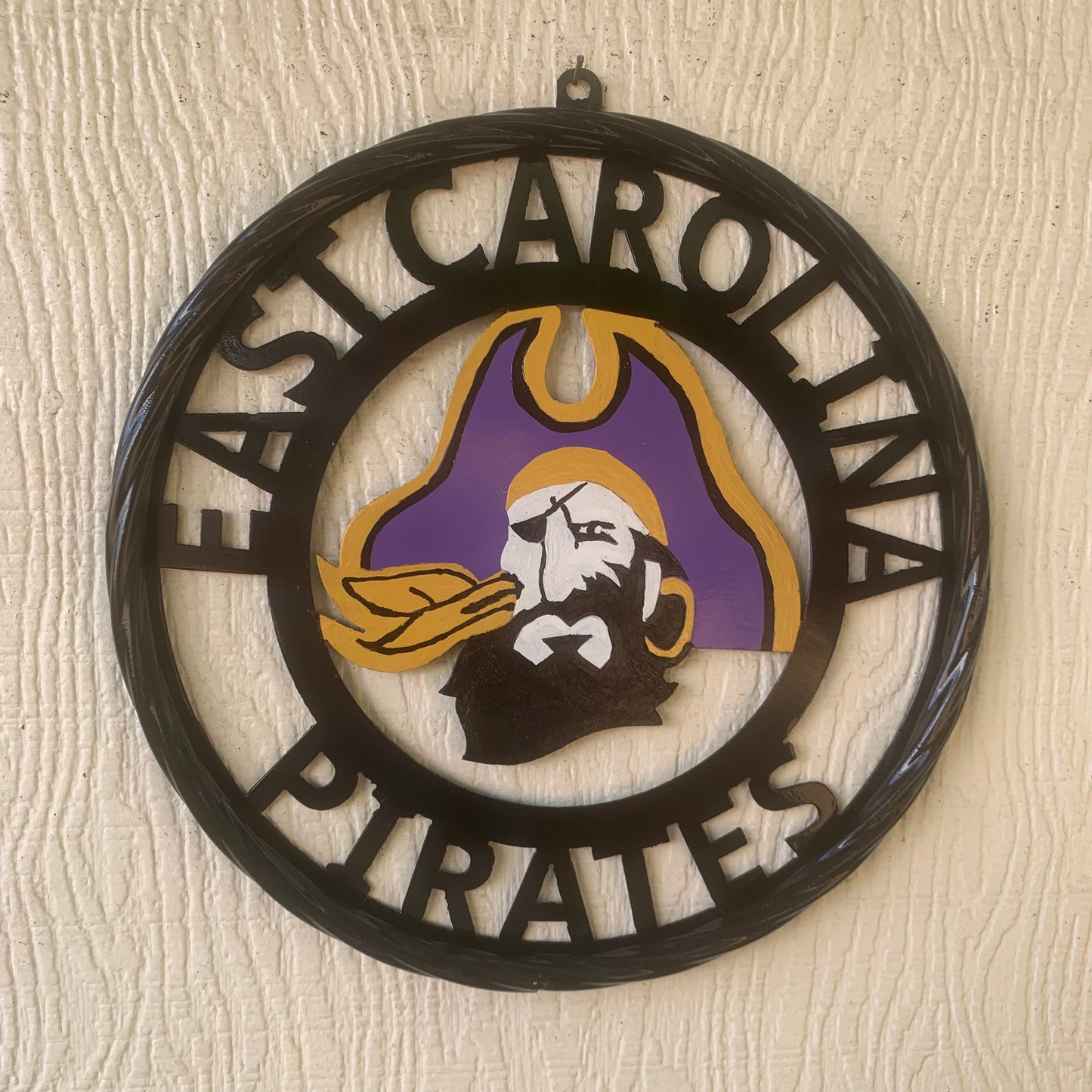 EAST CAROLINA CUSTOM METAL VINTAGE CRAFT SIGN TEAM ART WESTERN HOME DECOR HANDMADE