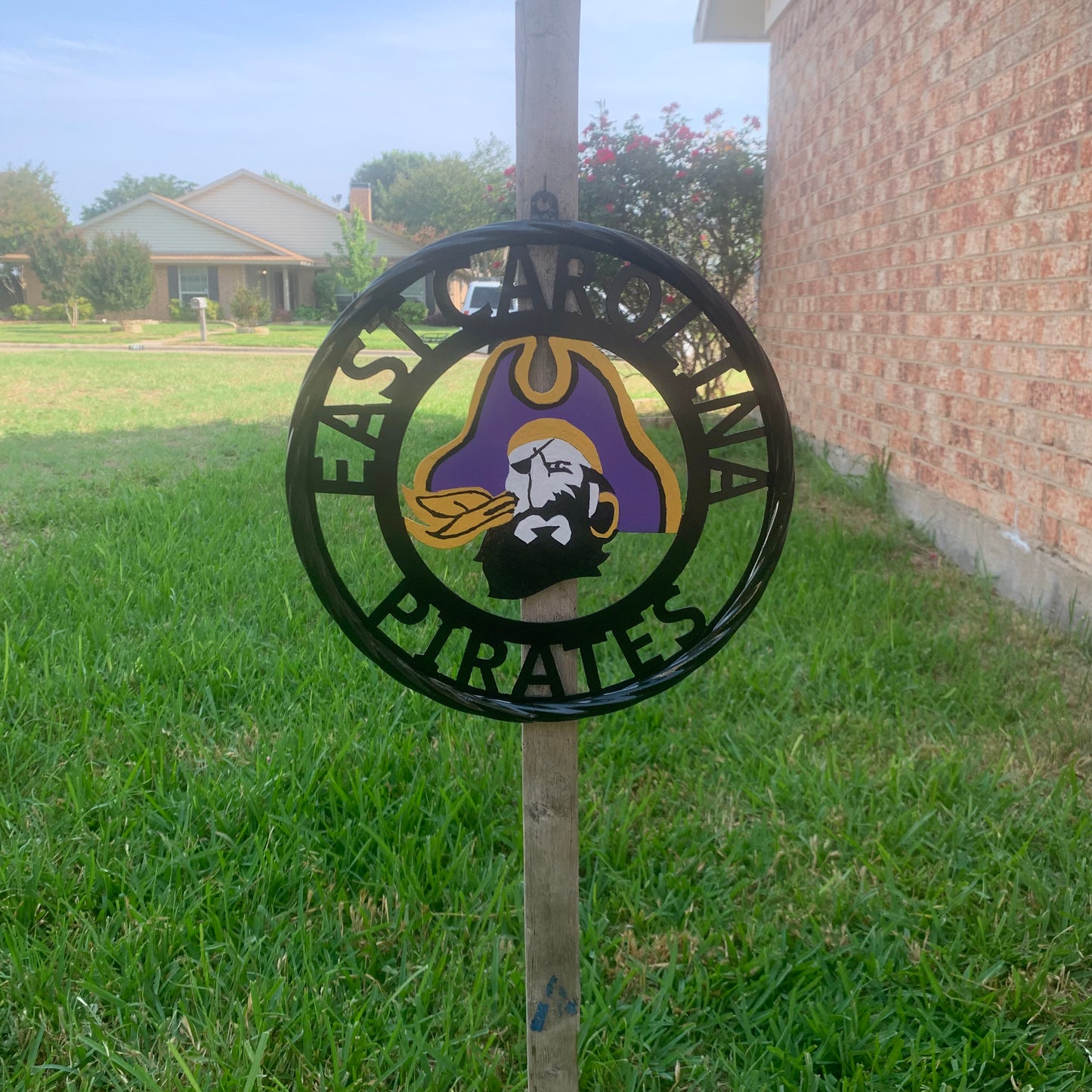 EAST CAROLINA CUSTOM METAL VINTAGE CRAFT SIGN TEAM ART WESTERN HOME DECOR HANDMADE
