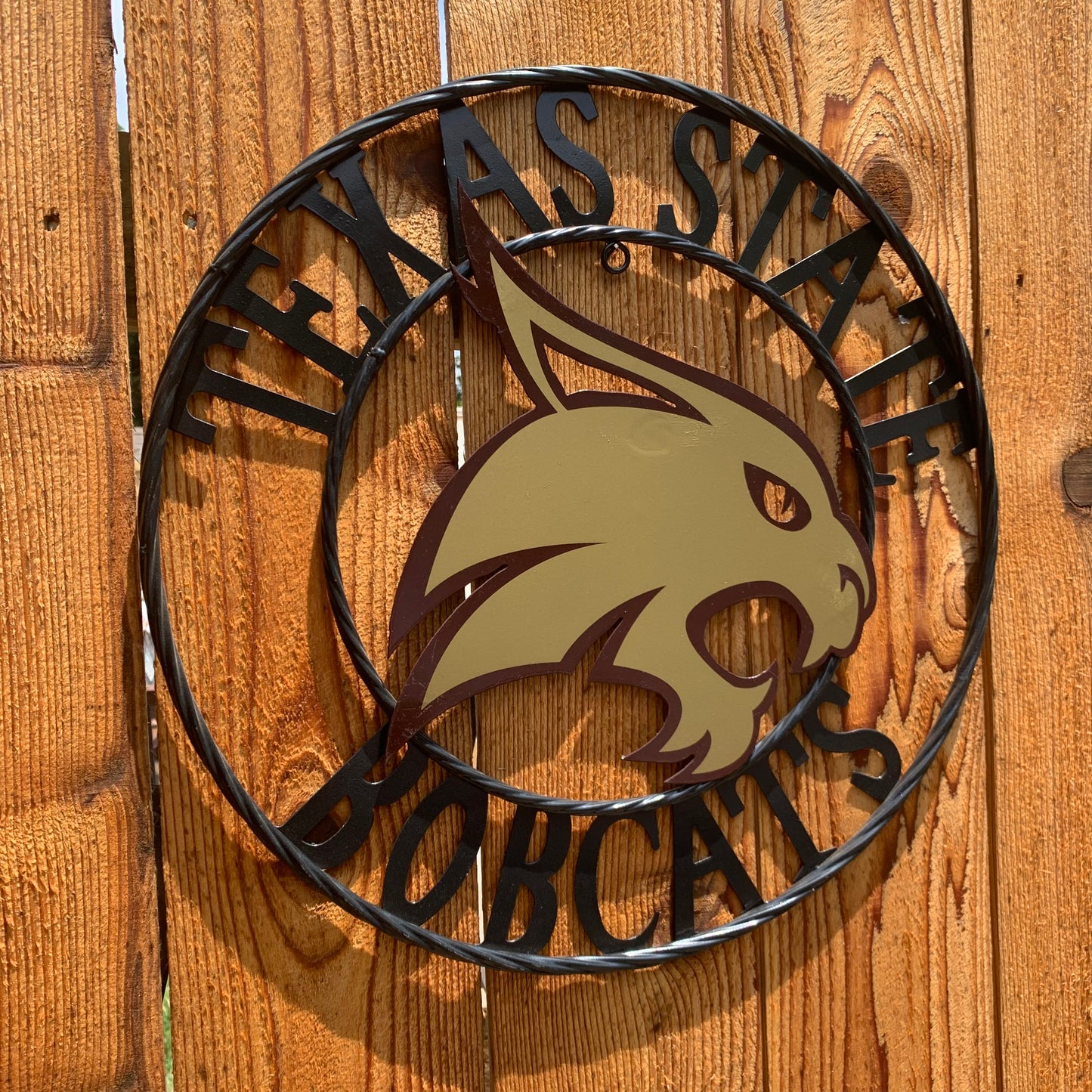 12",18",24",32",36" TEXAS STATE BOBCATS CUSTOM METAL VINTAGE CRAFT TEAM SIGN WESTERN HOME DECOR HANDMADE
