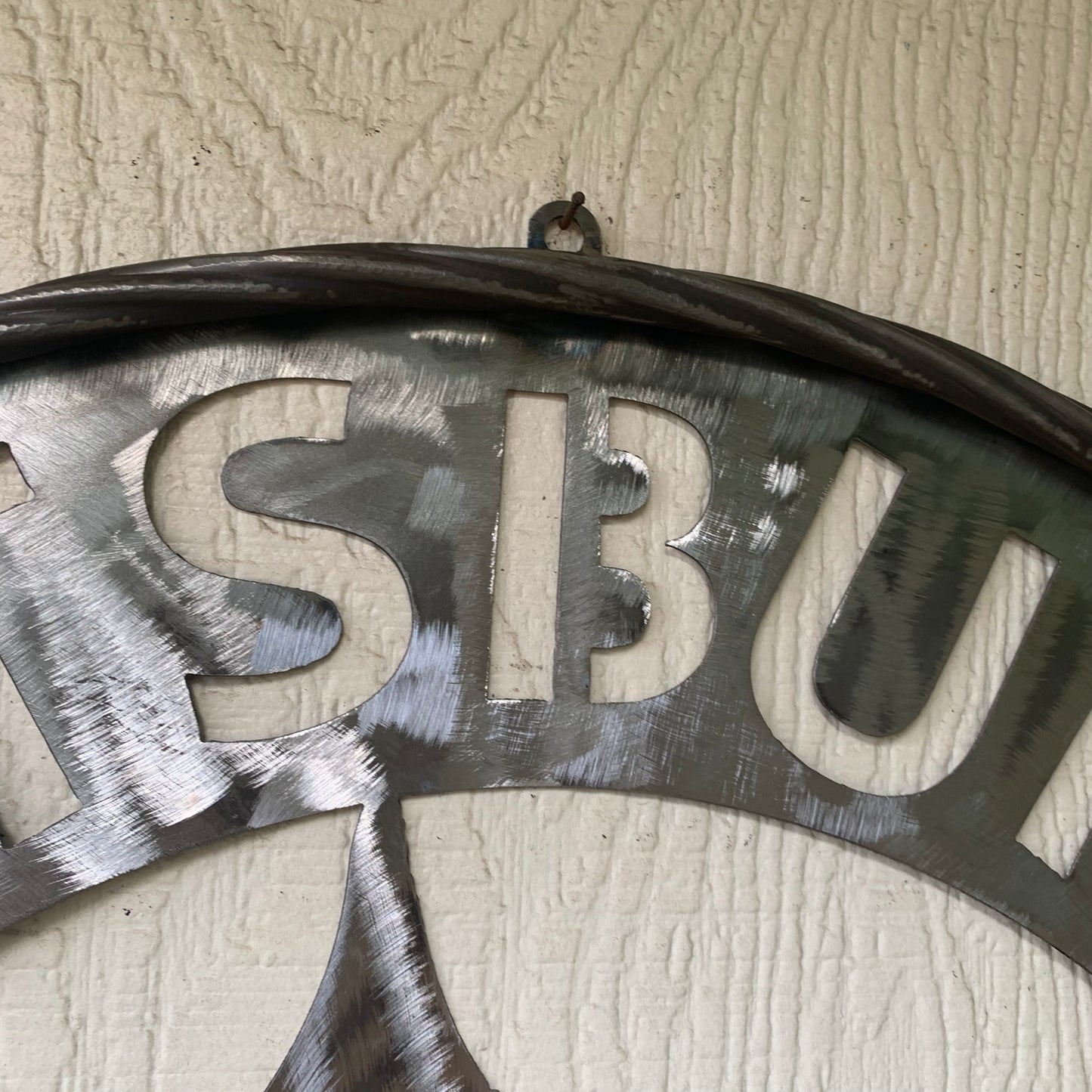 PITTSBURGH STEELERS CUSTOM RAW METAL VINTAGE CRAFT TEAM SIGN HANDMADE