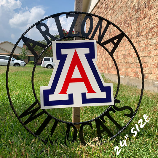 12", 18", 24", 32" ARIZONA WILDCATS CUSTOM METAL VINTAGE CRAFT SIGN TEAM WESTERN HOME DECOR HANDMADE
