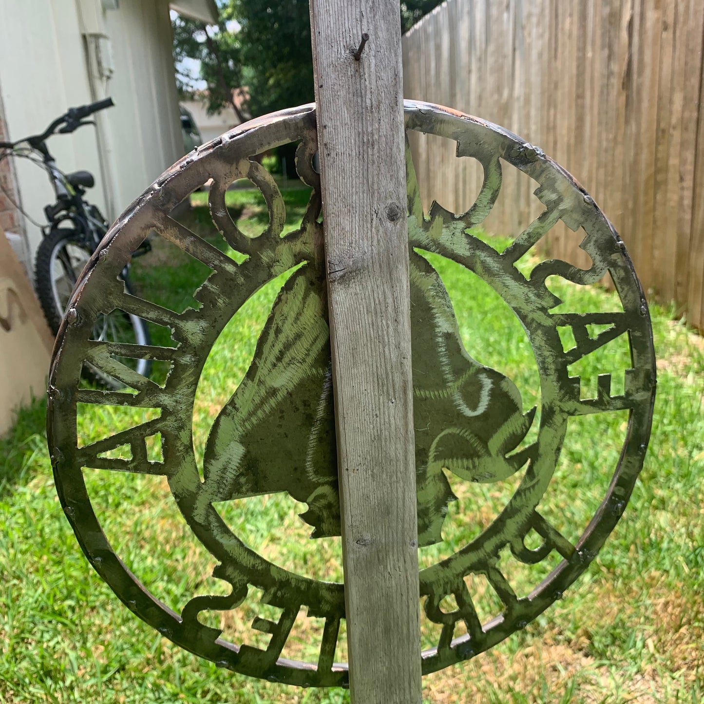 EAST CAROLINA CUSTOM RAW METAL VINTAGE CRAFT WALL ART TEAM SIGN HANDMADE