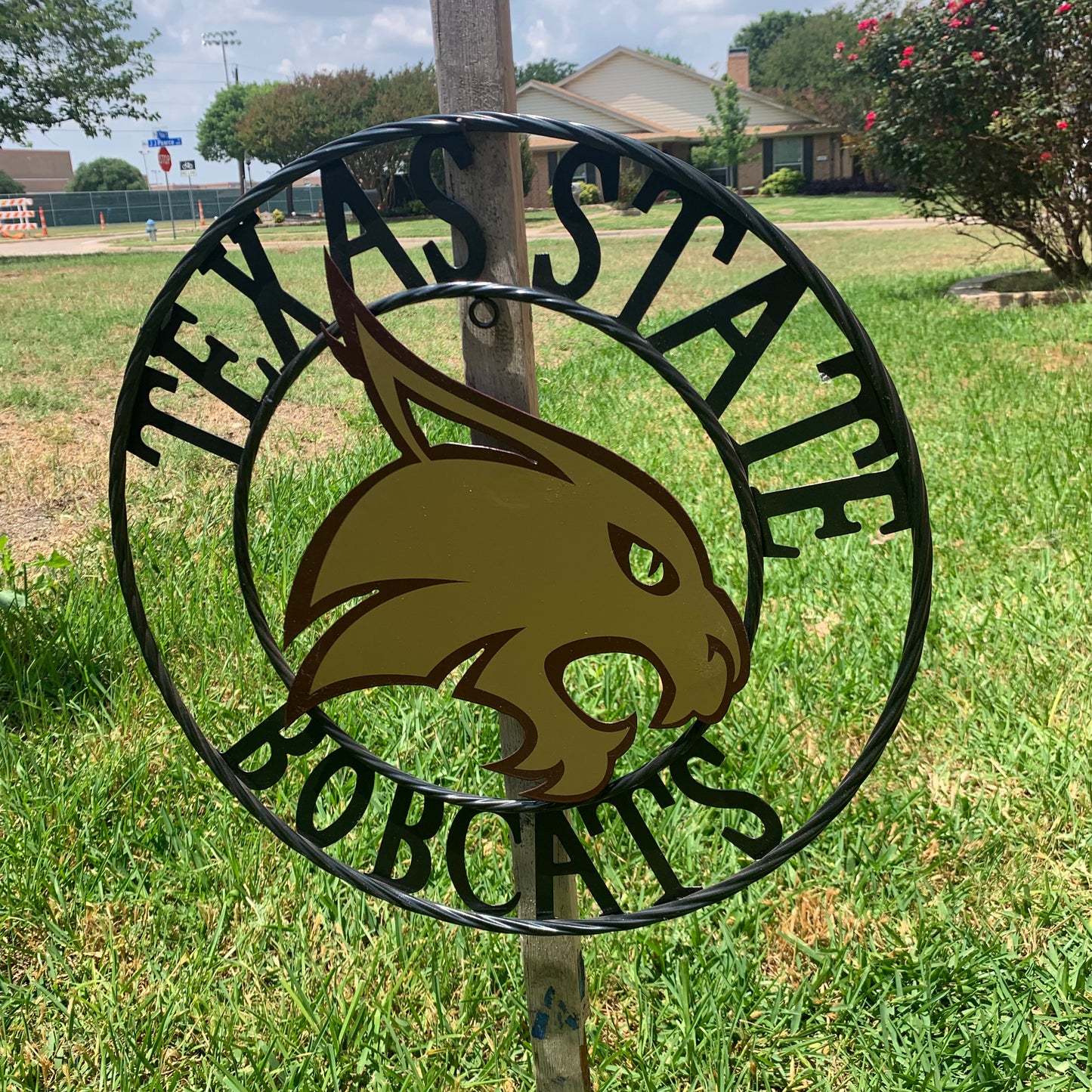 12",18",24",32",36" TEXAS STATE BOBCATS CUSTOM METAL VINTAGE CRAFT TEAM SIGN WESTERN HOME DECOR HANDMADE