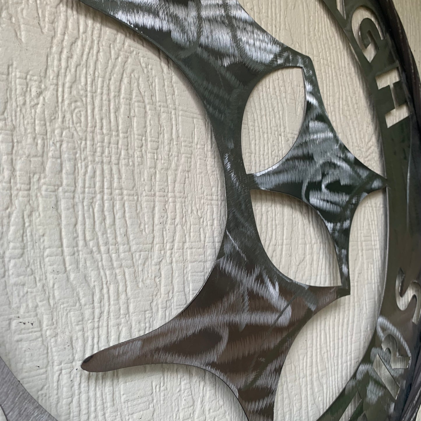 PITTSBURGH STEELERS CUSTOM RAW METAL VINTAGE CRAFT TEAM SIGN HANDMADE