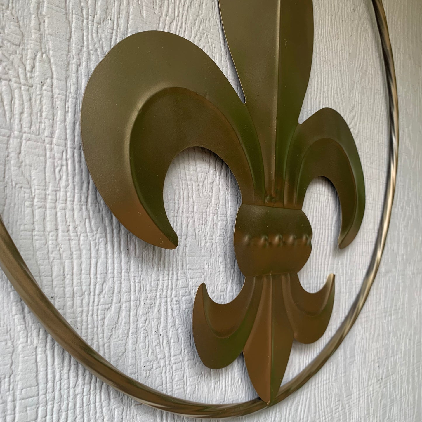 24" GOLD FLEUR DE LIS METAL SIGN WESTERN HOME DECOR HANDMADE NEW ART #EH10149