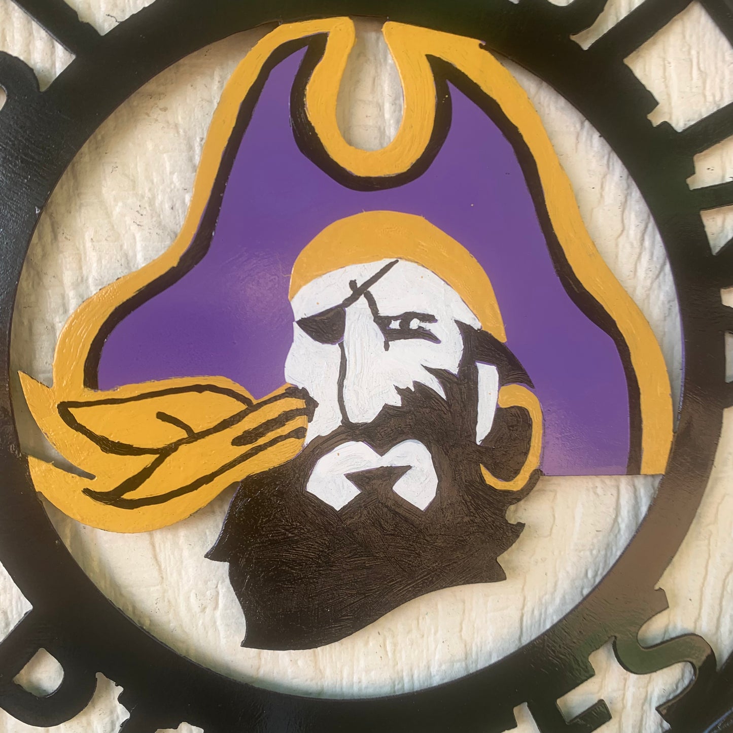 EAST CAROLINA CUSTOM METAL VINTAGE CRAFT SIGN TEAM ART WESTERN HOME DECOR HANDMADE