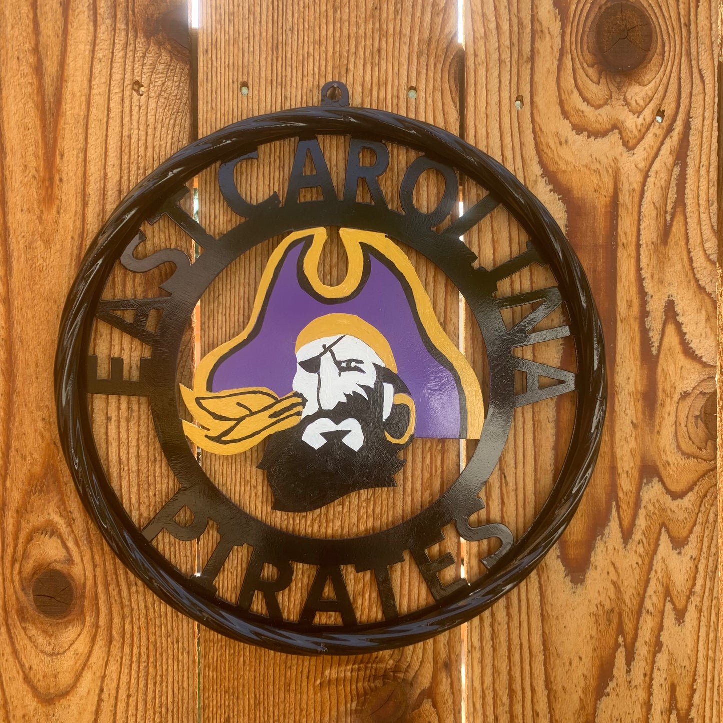 EAST CAROLINA CUSTOM METAL VINTAGE CRAFT SIGN TEAM ART WESTERN HOME DECOR HANDMADE
