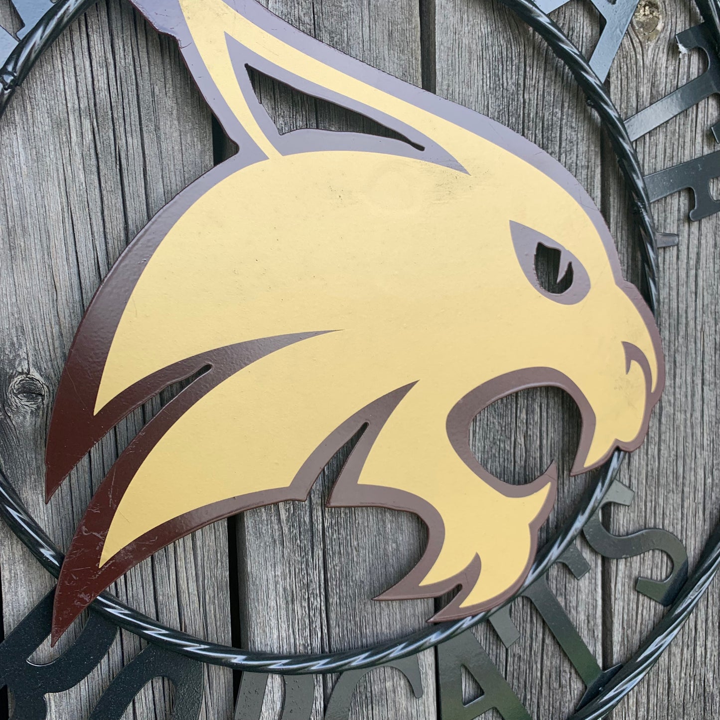 12",18",24",32",36" TEXAS STATE BOBCATS CUSTOM METAL VINTAGE CRAFT TEAM SIGN WESTERN HOME DECOR HANDMADE