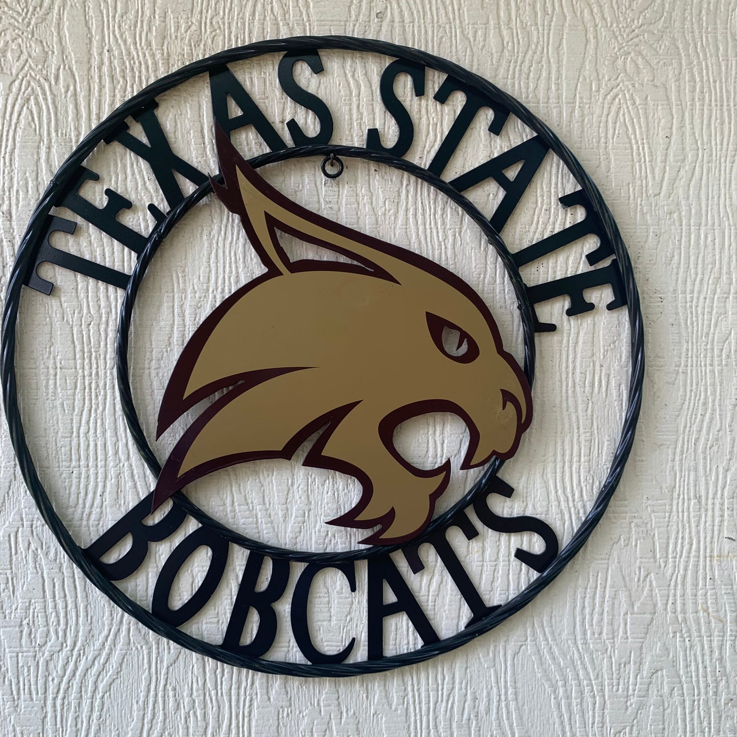 12",18",24",32",36" TEXAS STATE BOBCATS CUSTOM METAL VINTAGE CRAFT TEAM SIGN WESTERN HOME DECOR HANDMADE