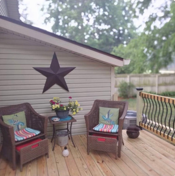 12",16",22",24",30",36" RUSTIC BRONZE BARN STAR 5 POINT METAL STAR OF DAVID WESTERN HOME DECOR HANDMADE NEW 3" TO 36"-#EH10044