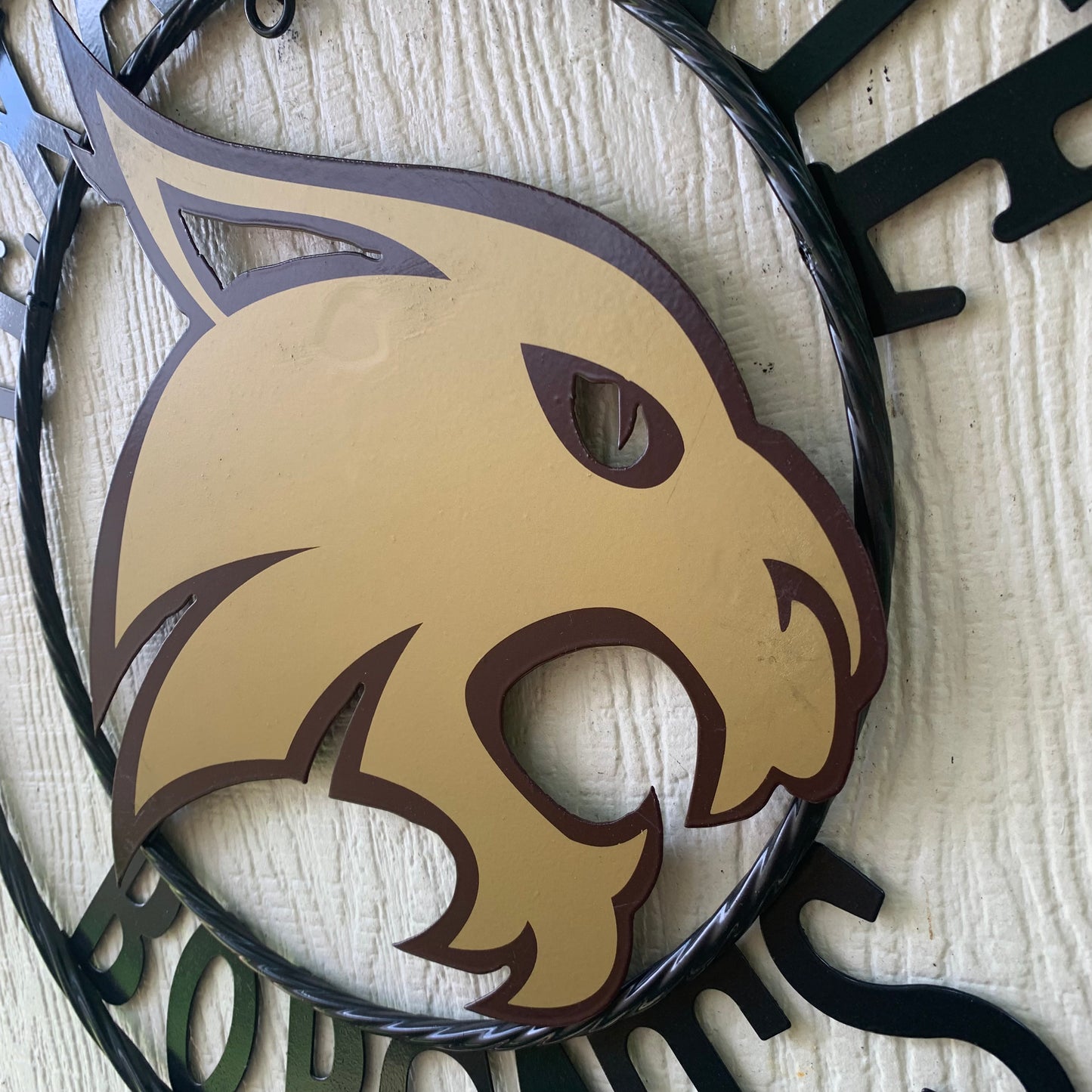 12",18",24",32",36" TEXAS STATE BOBCATS CUSTOM METAL VINTAGE CRAFT TEAM SIGN WESTERN HOME DECOR HANDMADE