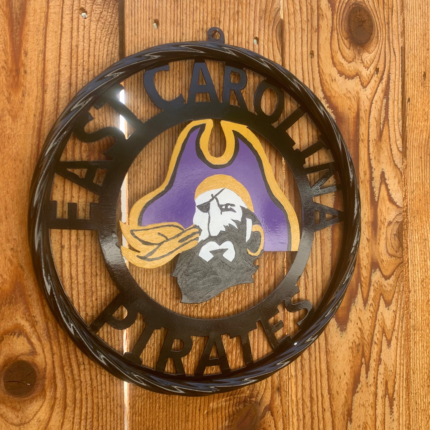 EAST CAROLINA CUSTOM METAL VINTAGE CRAFT SIGN TEAM ART WESTERN HOME DECOR HANDMADE