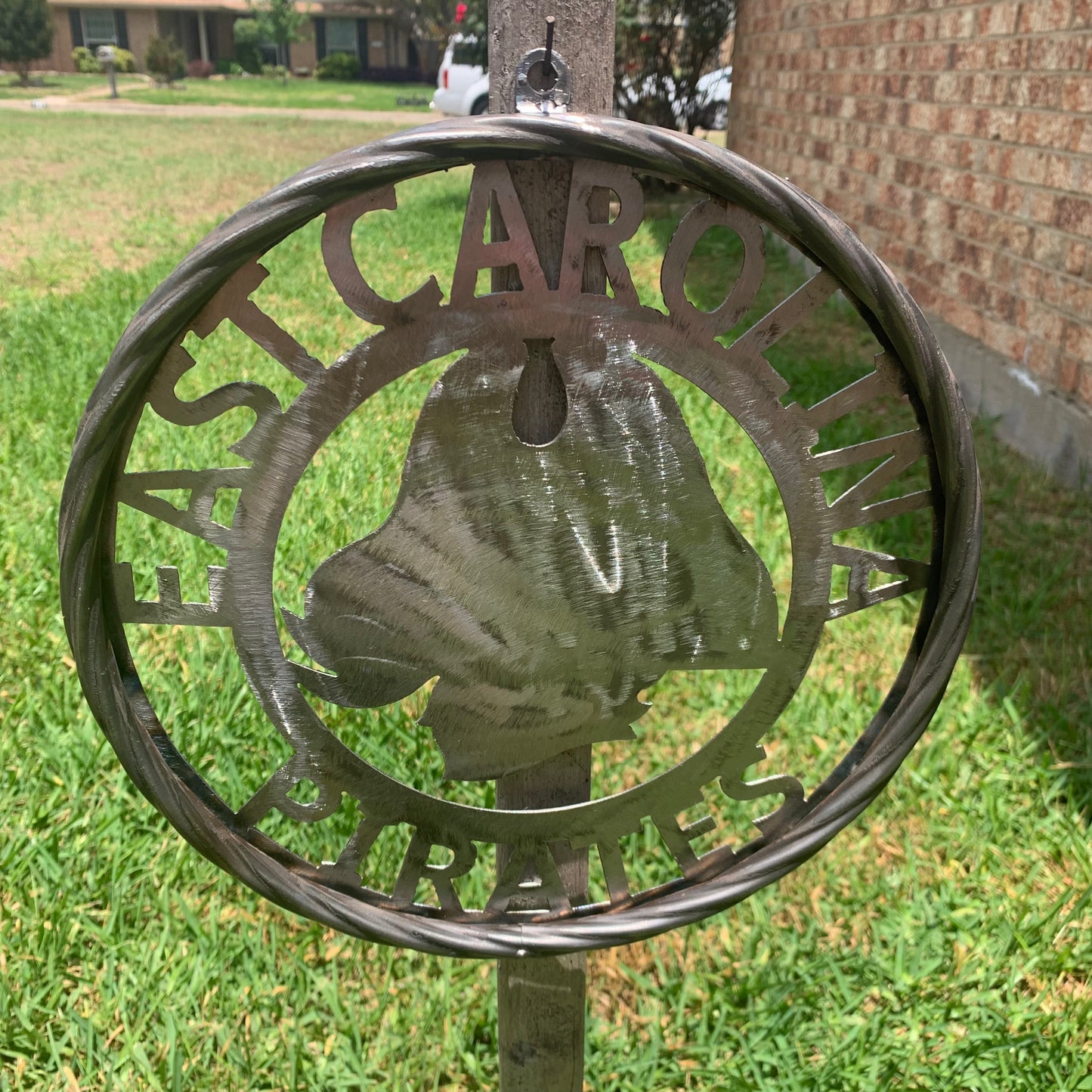 EAST CAROLINA CUSTOM RAW METAL VINTAGE CRAFT WALL ART TEAM SIGN HANDMADE