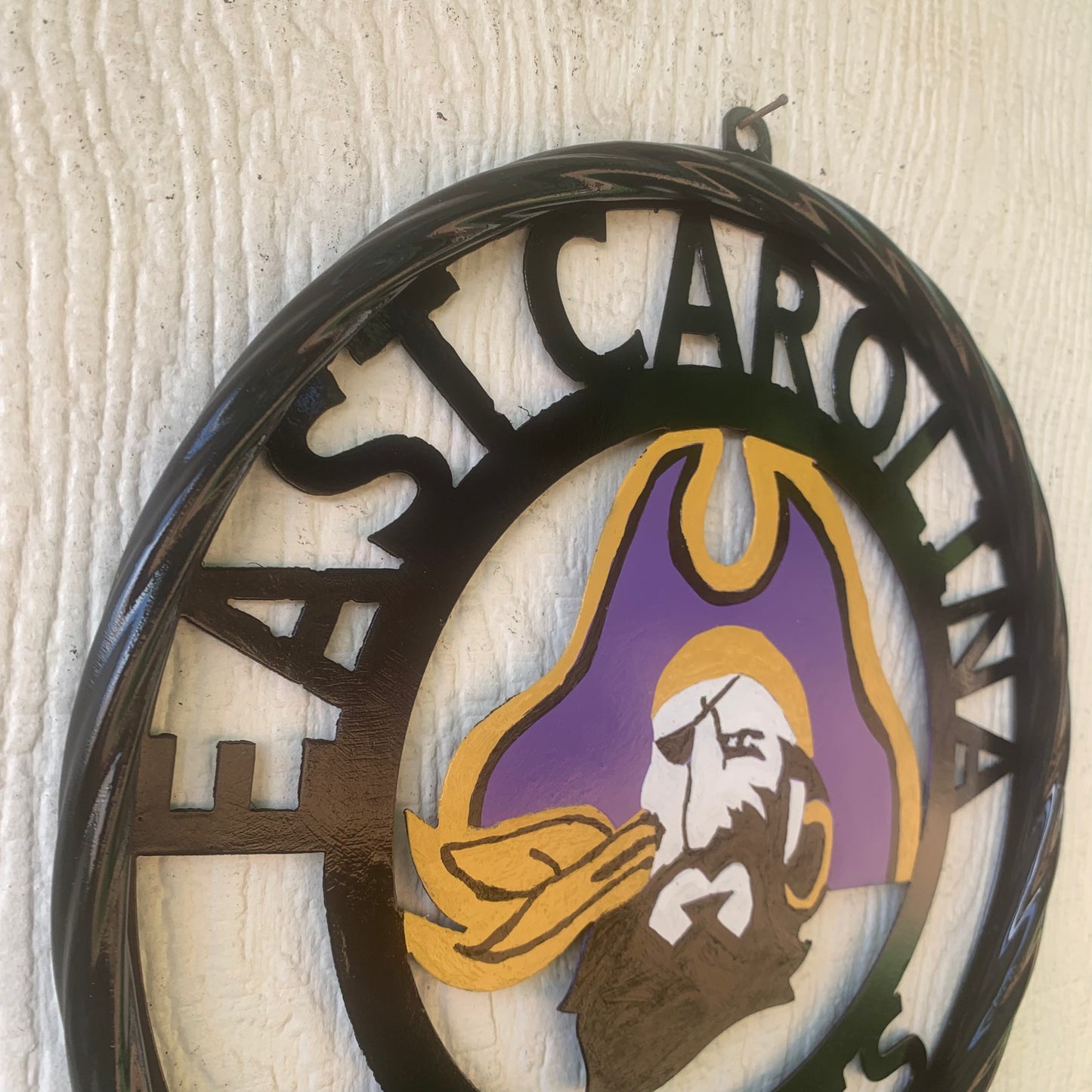 EAST CAROLINA CUSTOM METAL VINTAGE CRAFT SIGN TEAM ART WESTERN HOME DECOR HANDMADE