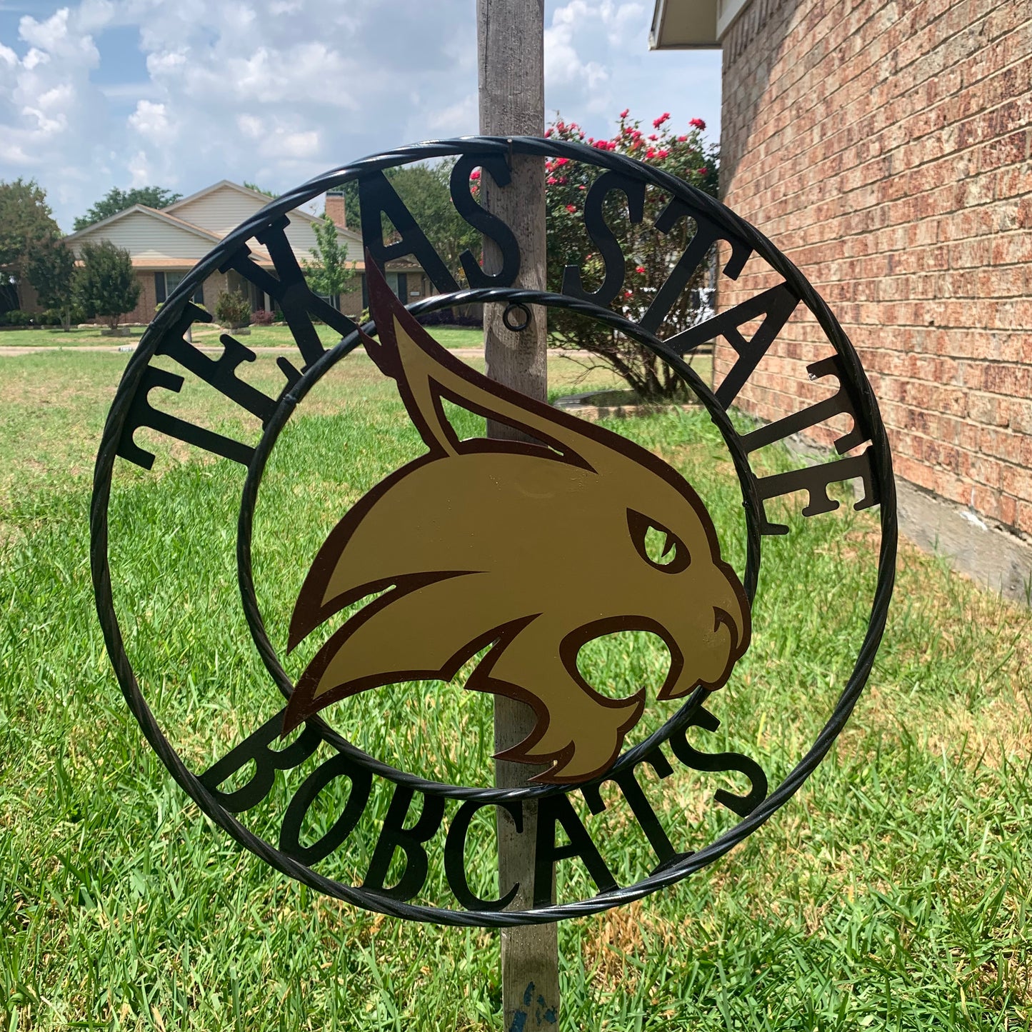 12",18",24",32",36" TEXAS STATE BOBCATS CUSTOM METAL VINTAGE CRAFT TEAM SIGN WESTERN HOME DECOR HANDMADE