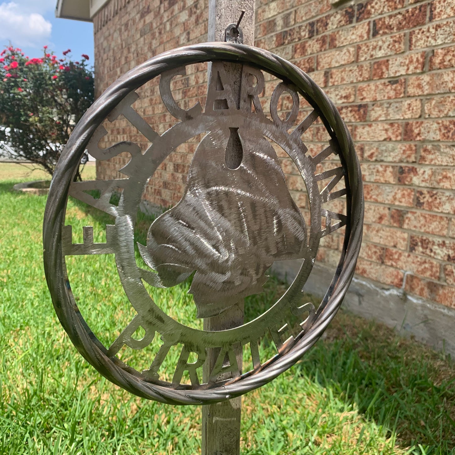 EAST CAROLINA CUSTOM RAW METAL VINTAGE CRAFT WALL ART TEAM SIGN HANDMADE