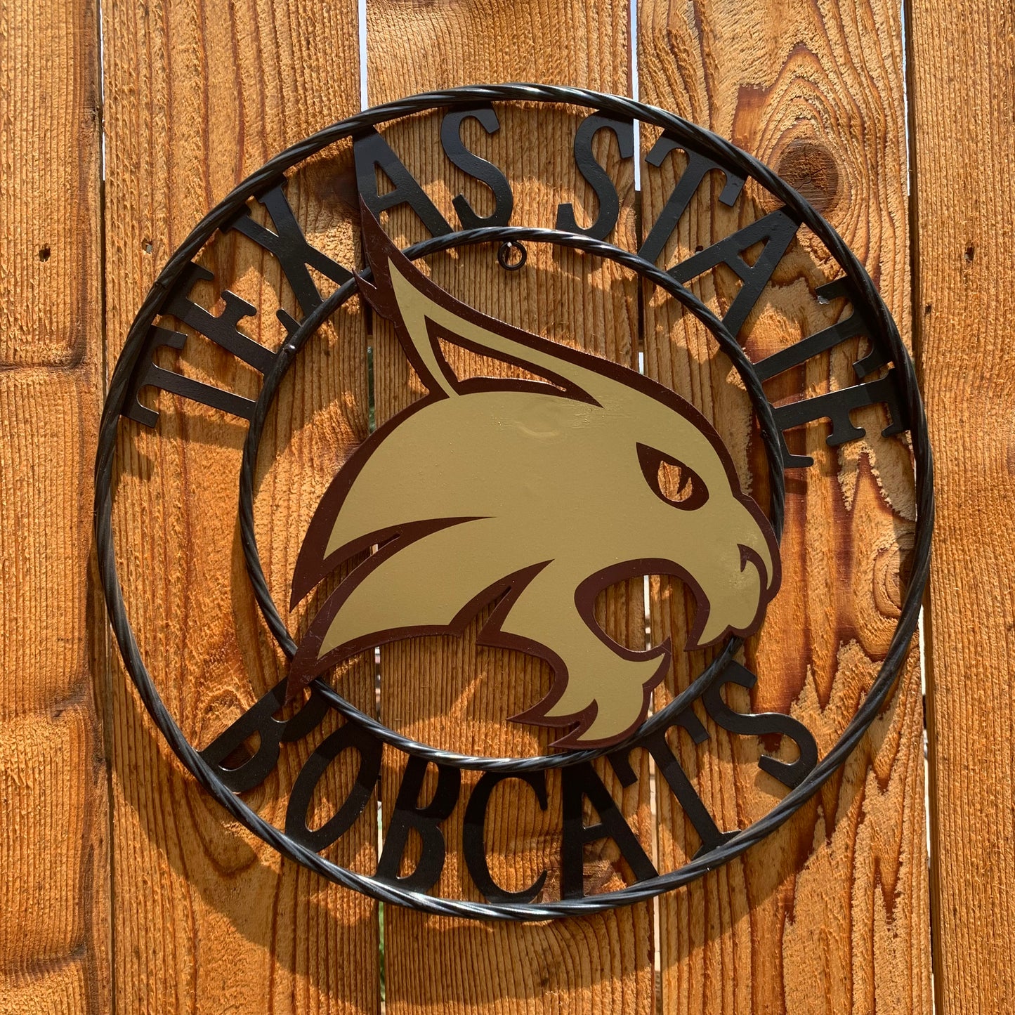 12",18",24",32",36" TEXAS STATE BOBCATS CUSTOM METAL VINTAGE CRAFT TEAM SIGN WESTERN HOME DECOR HANDMADE