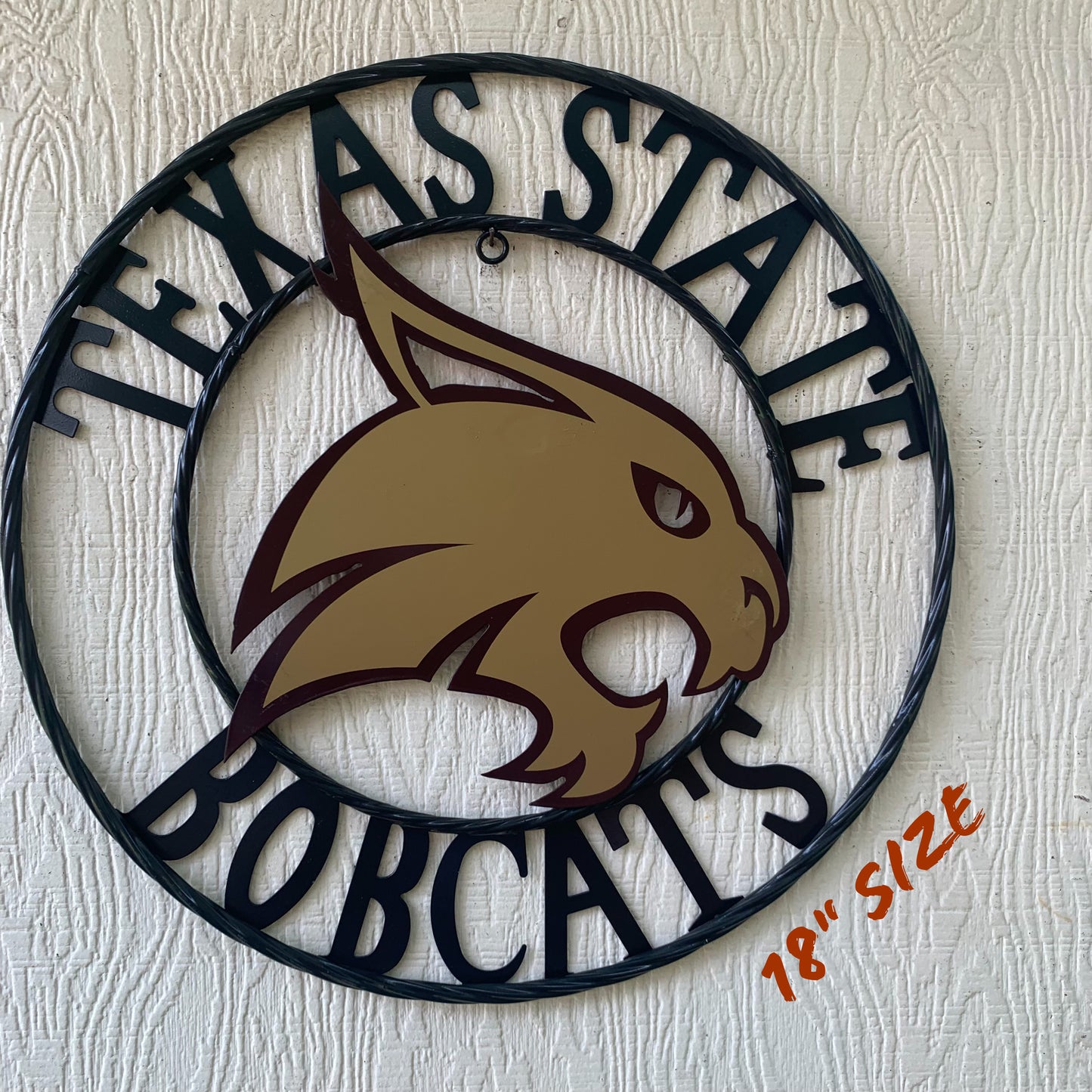 12",18",24",32",36" TEXAS STATE BOBCATS CUSTOM METAL VINTAGE CRAFT TEAM SIGN WESTERN HOME DECOR HANDMADE