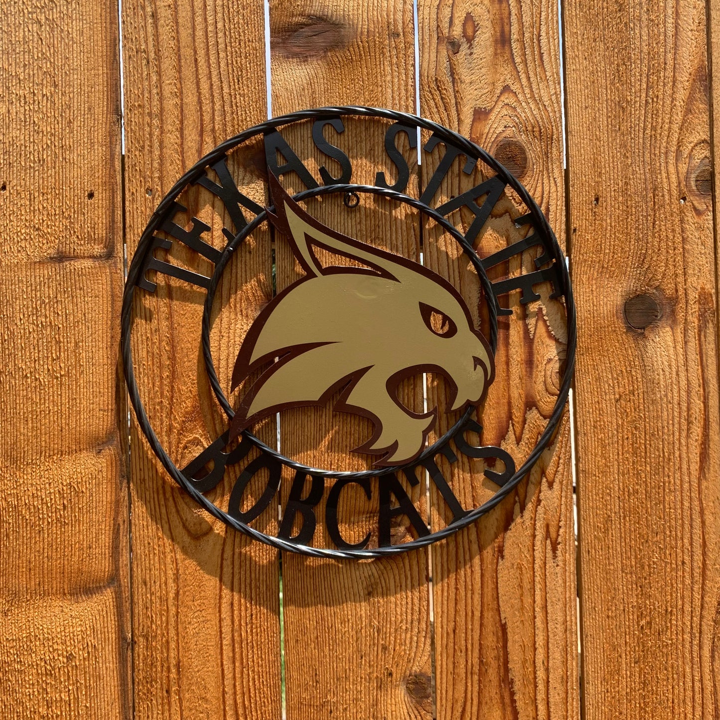 12",18",24",32",36" TEXAS STATE BOBCATS CUSTOM METAL VINTAGE CRAFT TEAM SIGN WESTERN HOME DECOR HANDMADE