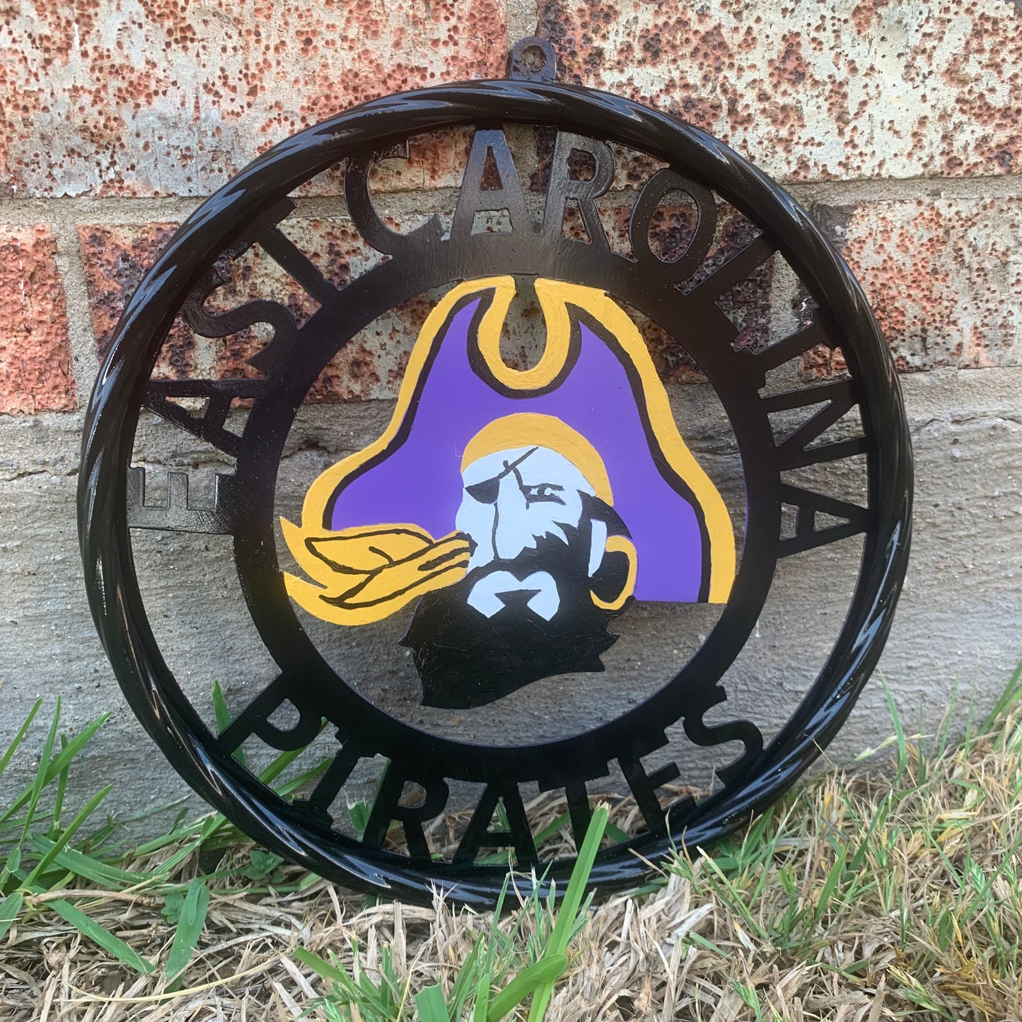 EAST CAROLINA CUSTOM METAL VINTAGE CRAFT SIGN TEAM ART WESTERN HOME DECOR HANDMADE