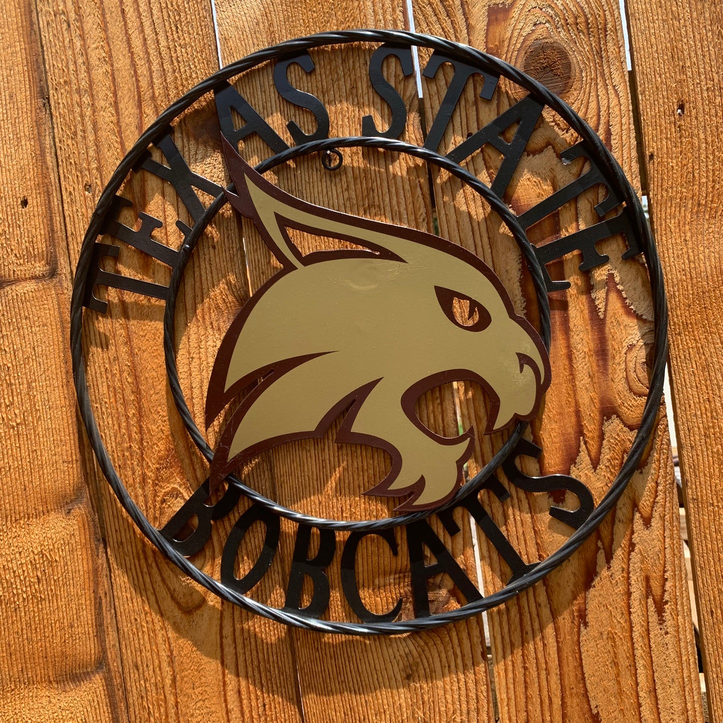 12",18",24",32",36" TEXAS STATE BOBCATS CUSTOM METAL VINTAGE CRAFT TEAM SIGN WESTERN HOME DECOR HANDMADE