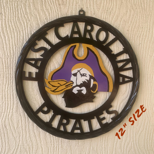 EAST CAROLINA CUSTOM METAL VINTAGE CRAFT SIGN TEAM ART WESTERN HOME DECOR HANDMADE