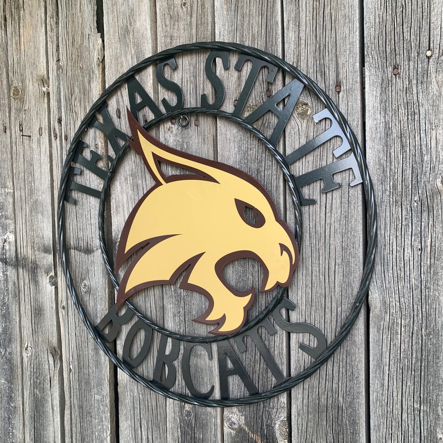 12",18",24",32",36" TEXAS STATE BOBCATS CUSTOM METAL VINTAGE CRAFT TEAM SIGN WESTERN HOME DECOR HANDMADE