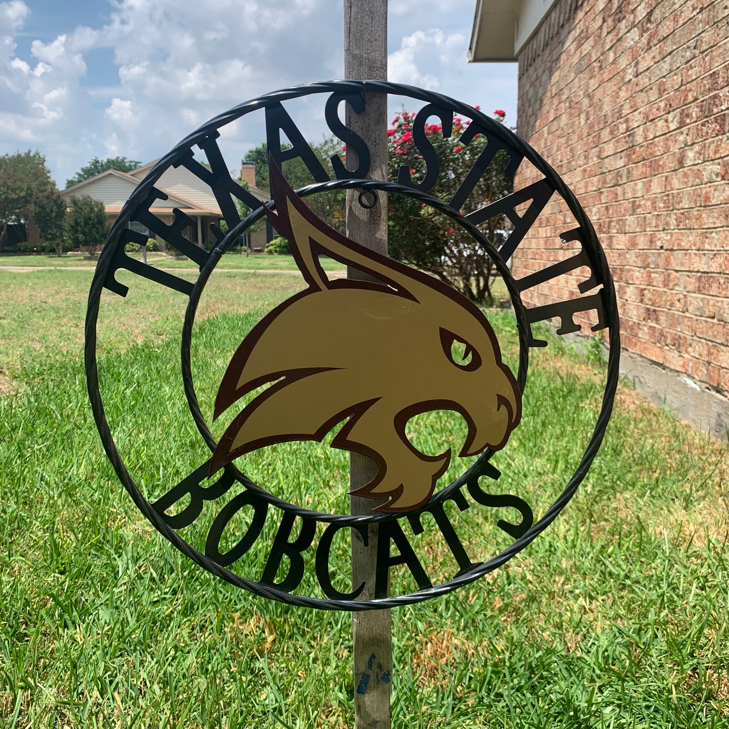12",18",24",32",36" TEXAS STATE BOBCATS CUSTOM METAL VINTAGE CRAFT TEAM SIGN WESTERN HOME DECOR HANDMADE