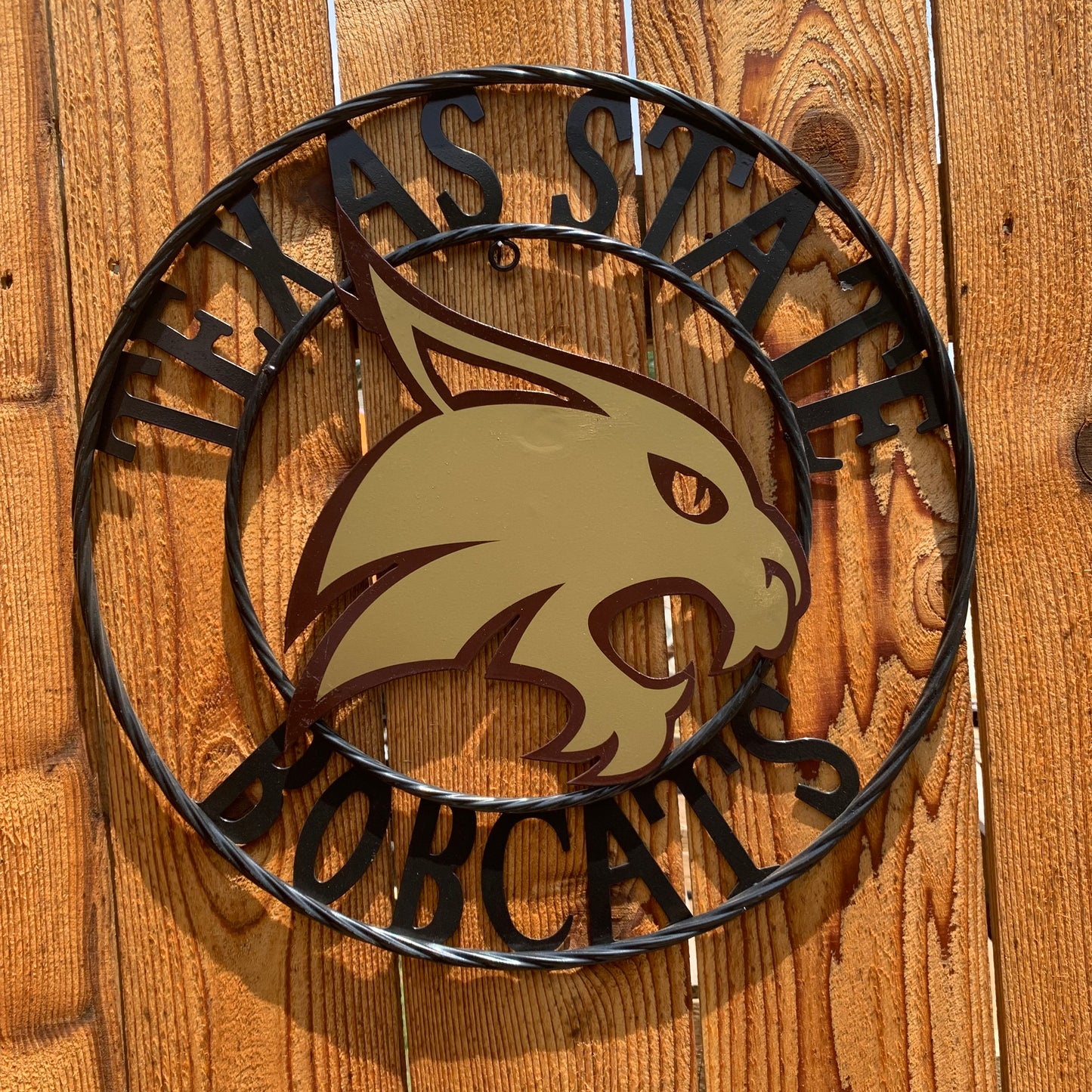 12",18",24",32",36" TEXAS STATE BOBCATS CUSTOM METAL VINTAGE CRAFT TEAM SIGN WESTERN HOME DECOR HANDMADE