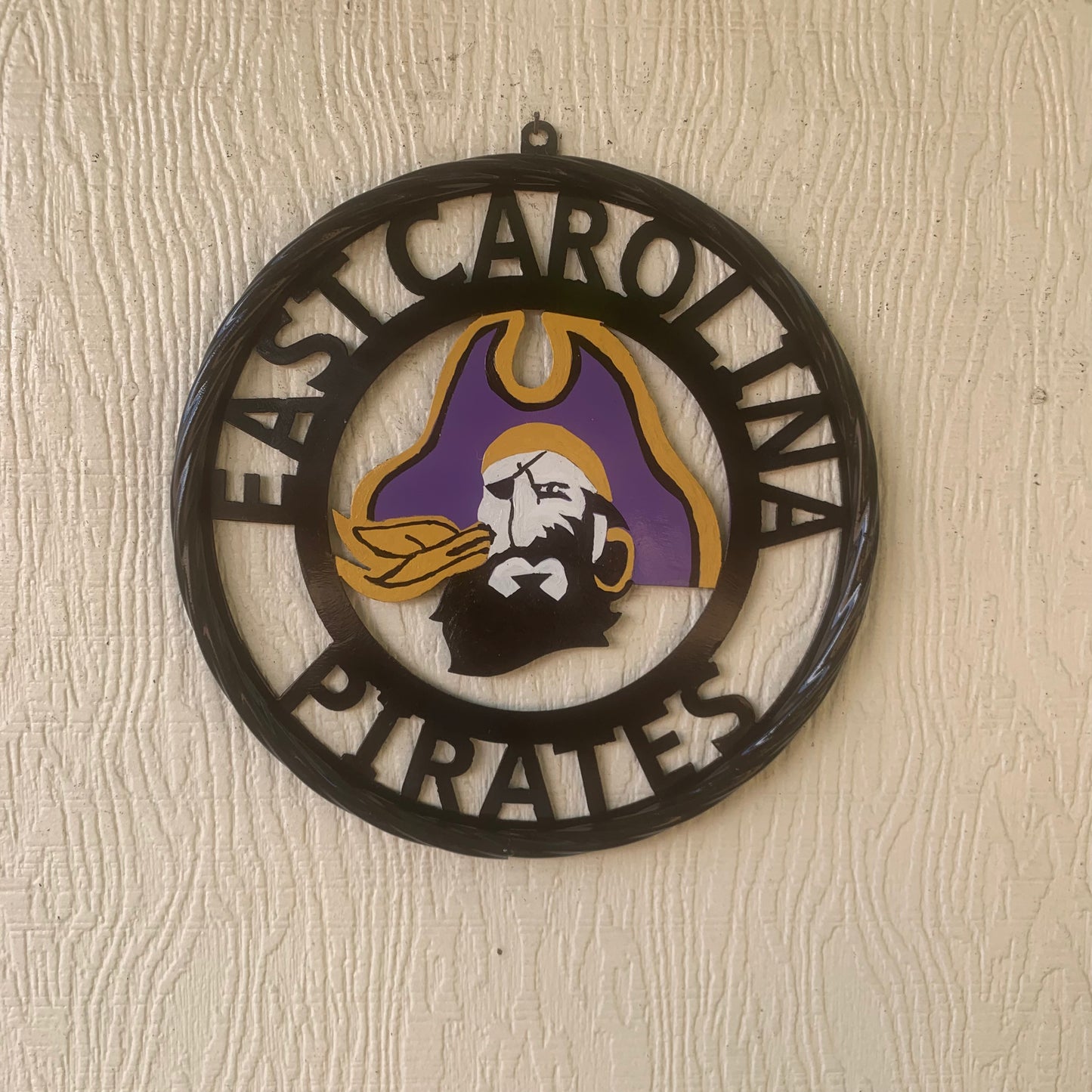 EAST CAROLINA CUSTOM METAL VINTAGE CRAFT SIGN TEAM ART WESTERN HOME DECOR HANDMADE