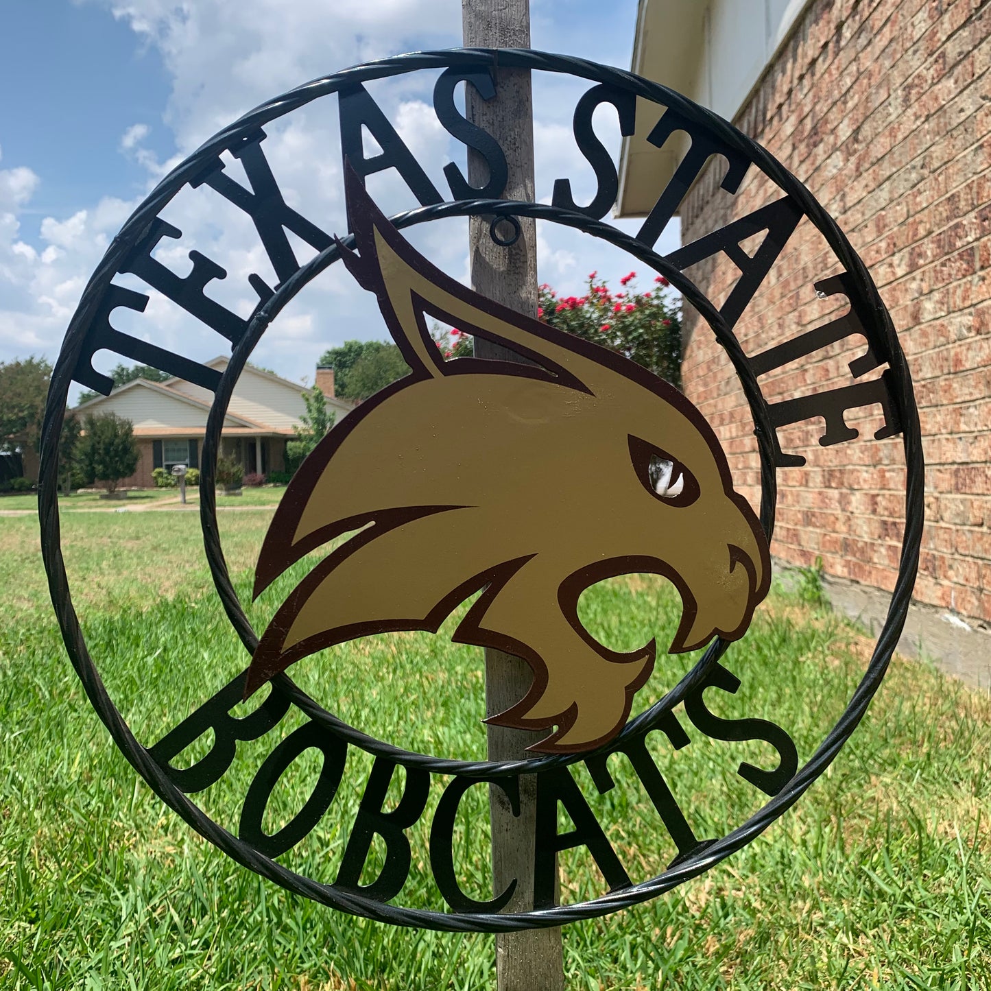 12",18",24",32",36" TEXAS STATE BOBCATS CUSTOM METAL VINTAGE CRAFT TEAM SIGN WESTERN HOME DECOR HANDMADE