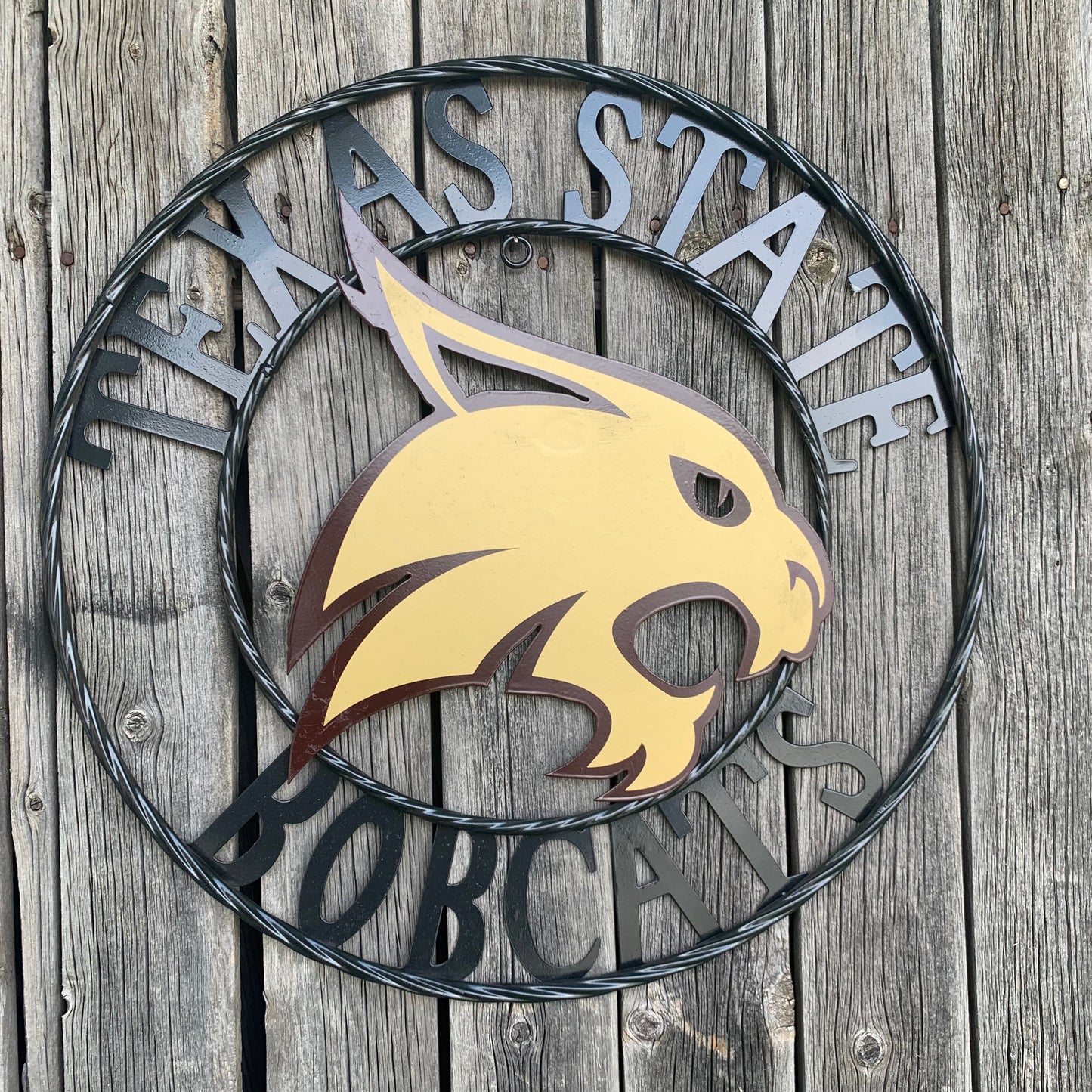 12",18",24",32",36" TEXAS STATE BOBCATS CUSTOM METAL VINTAGE CRAFT TEAM SIGN WESTERN HOME DECOR HANDMADE