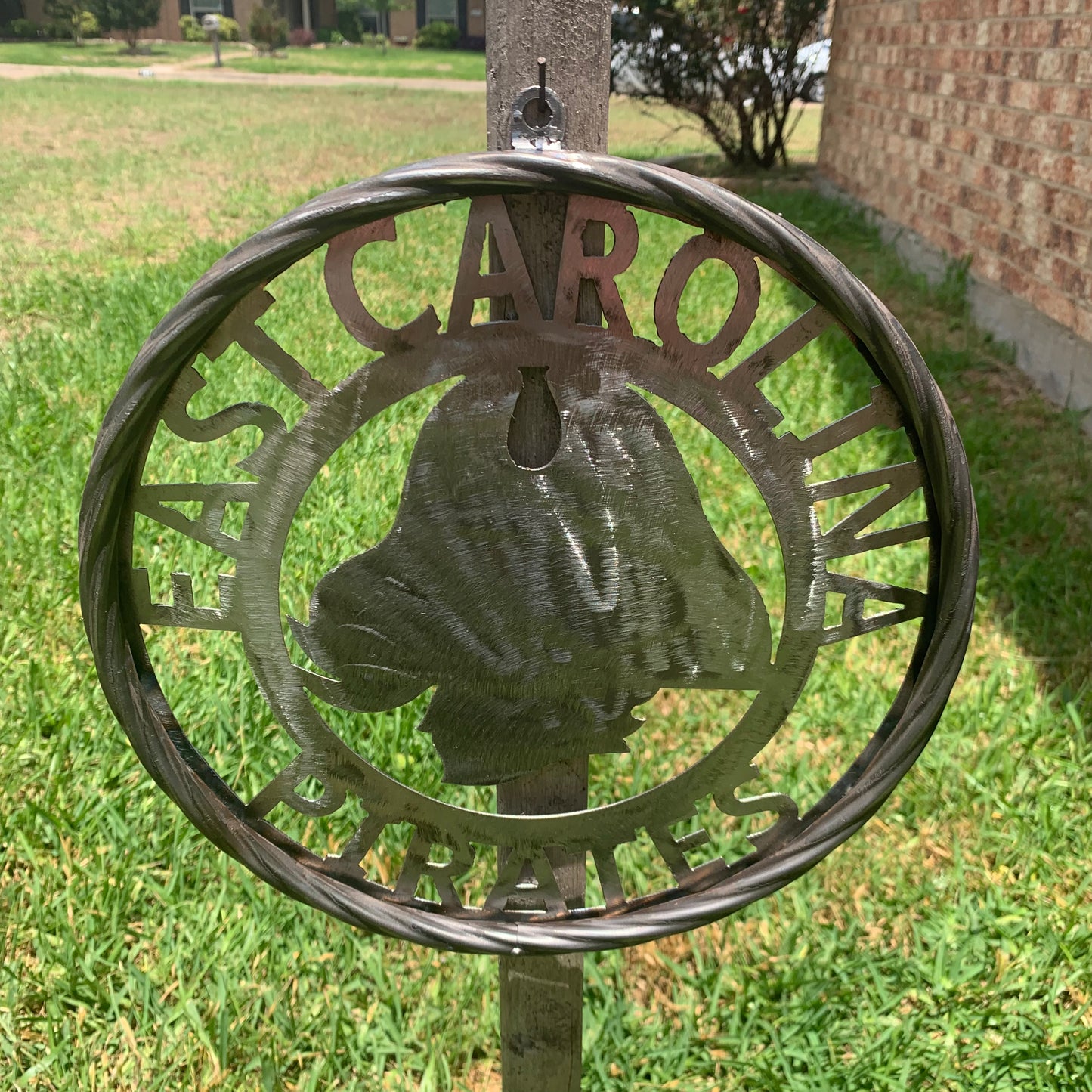 EAST CAROLINA CUSTOM RAW METAL VINTAGE CRAFT WALL ART TEAM SIGN HANDMADE