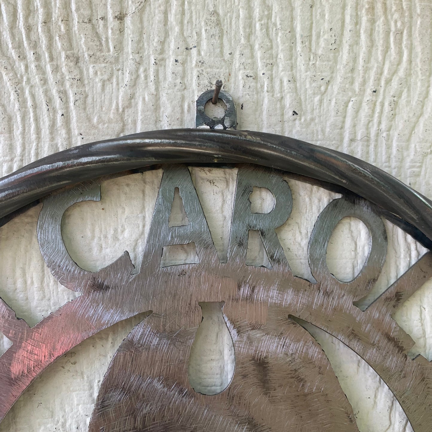 EAST CAROLINA CUSTOM RAW METAL VINTAGE CRAFT WALL ART TEAM SIGN HANDMADE