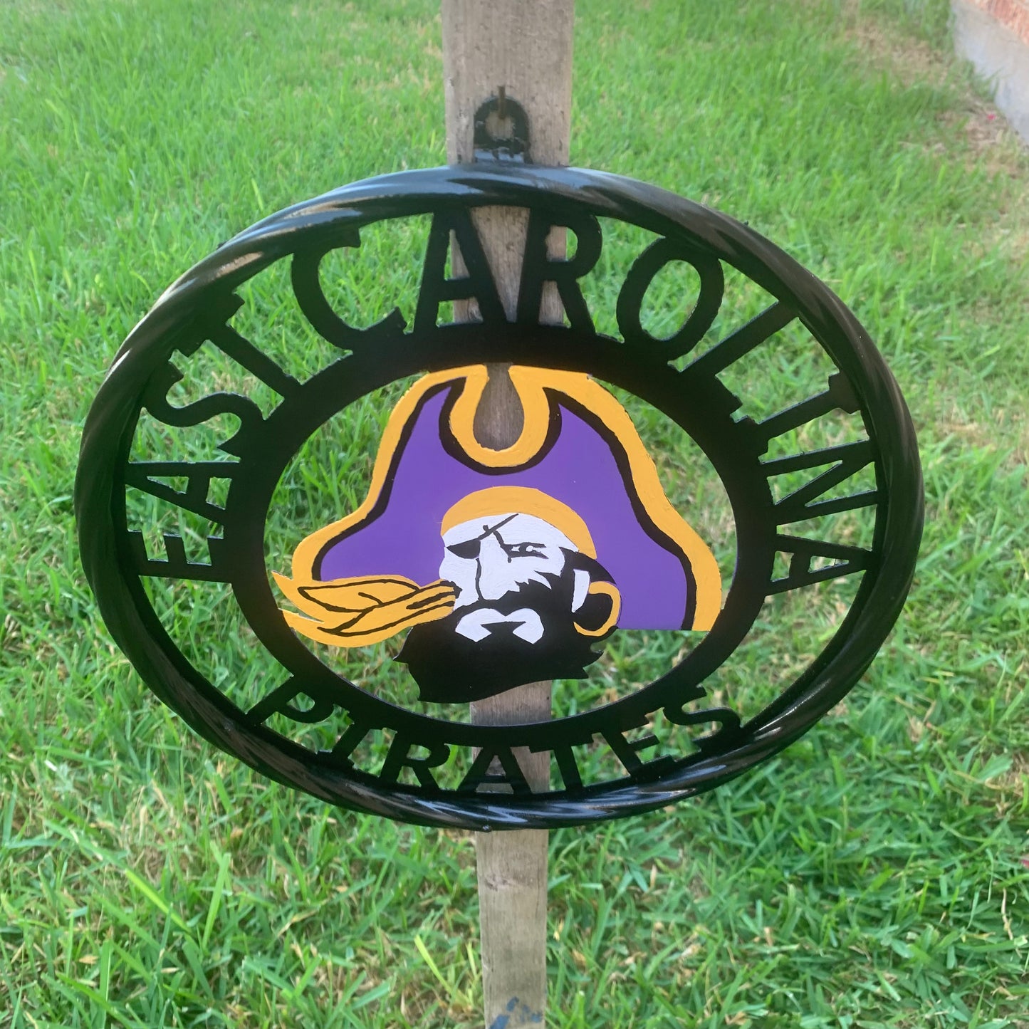 EAST CAROLINA CUSTOM METAL VINTAGE CRAFT SIGN TEAM ART WESTERN HOME DECOR HANDMADE
