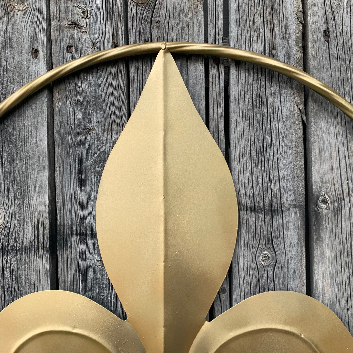 24" GOLD FLEUR DE LIS METAL SIGN WESTERN HOME DECOR HANDMADE NEW ART #EH10149