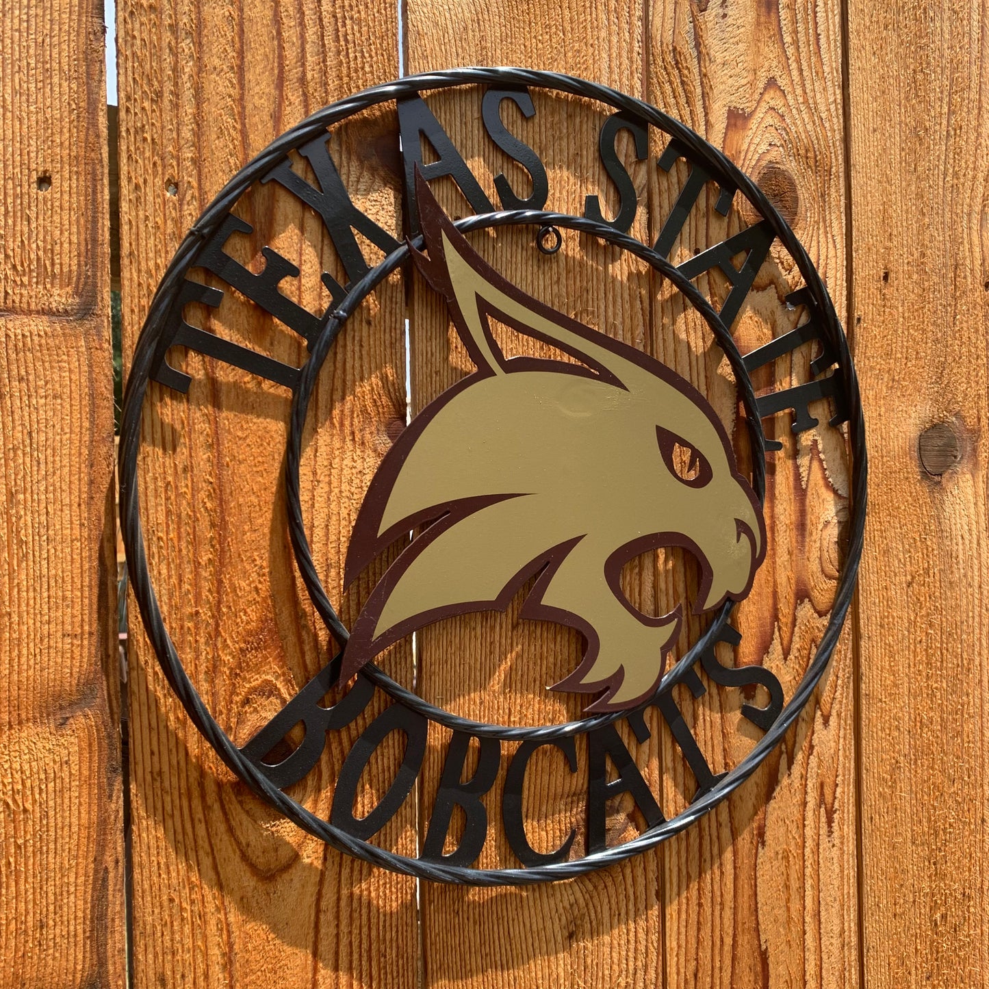12",18",24",32",36" TEXAS STATE BOBCATS CUSTOM METAL VINTAGE CRAFT TEAM SIGN WESTERN HOME DECOR HANDMADE