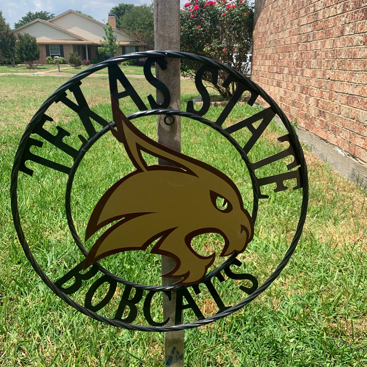 12",18",24",32",36" TEXAS STATE BOBCATS CUSTOM METAL VINTAGE CRAFT TEAM SIGN WESTERN HOME DECOR HANDMADE