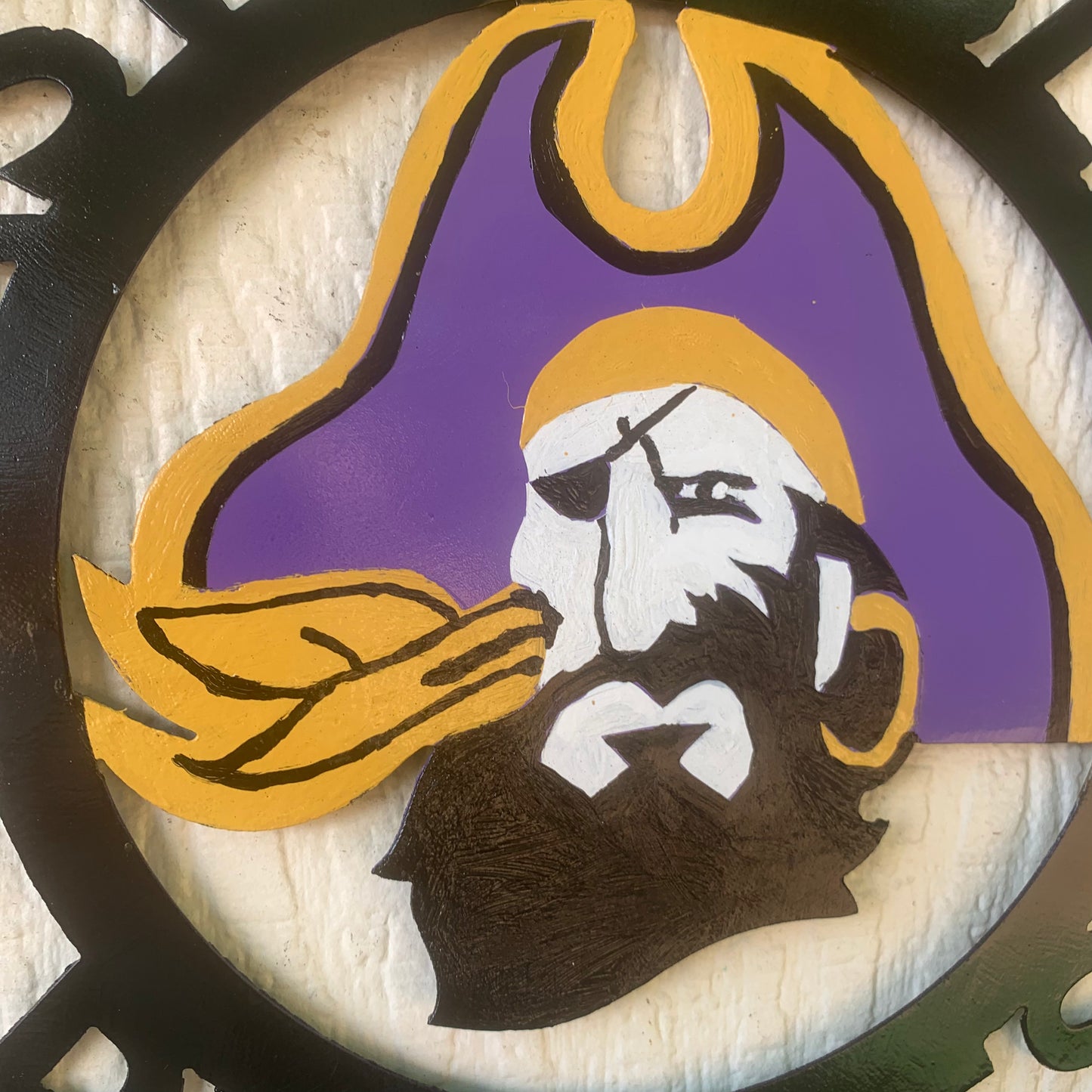 EAST CAROLINA CUSTOM METAL VINTAGE CRAFT SIGN TEAM ART WESTERN HOME DECOR HANDMADE
